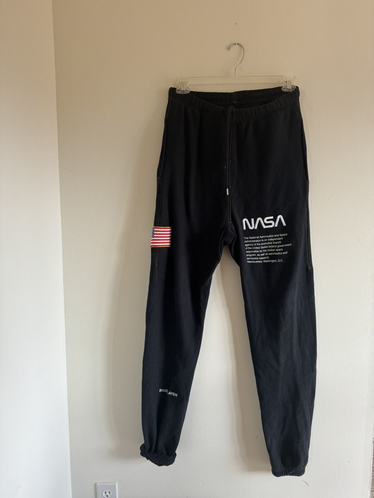 image of Heron Preston Lounge Pants — Nasa in Black, Men's (Size 30)