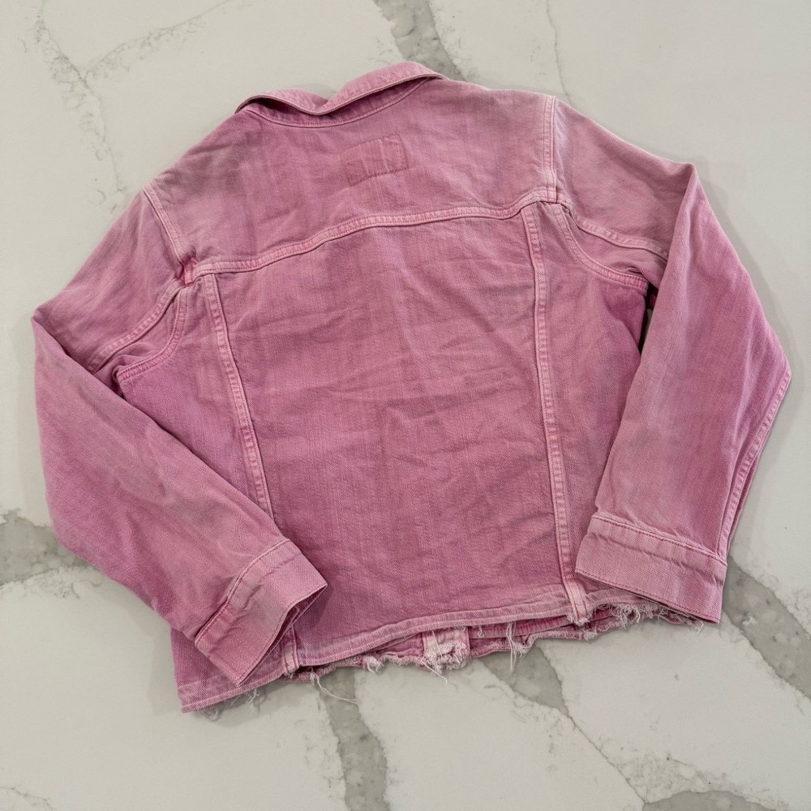 Sanctuary Sanctuary Distressed ButtonFront Denim Jacket Womens Small Size S / US 4 / IT 40 - 7 Thumbnail