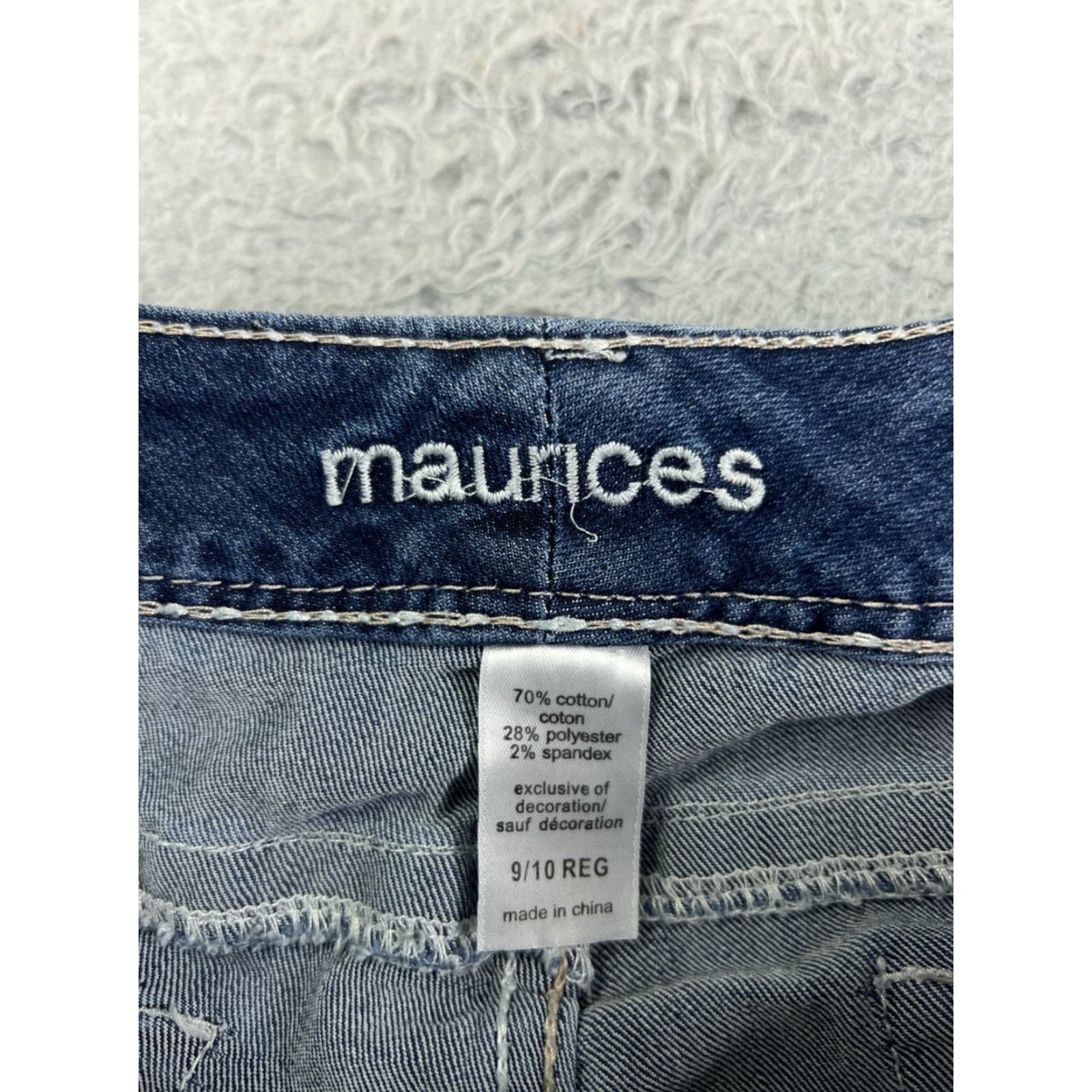 Vintage Maurines Women's Bootcut Jeans Size 9 Low Rise Blue Denim Western Embroidered, Stretch Size 30" / US 8 / IT 44 - 6 Thumbnail