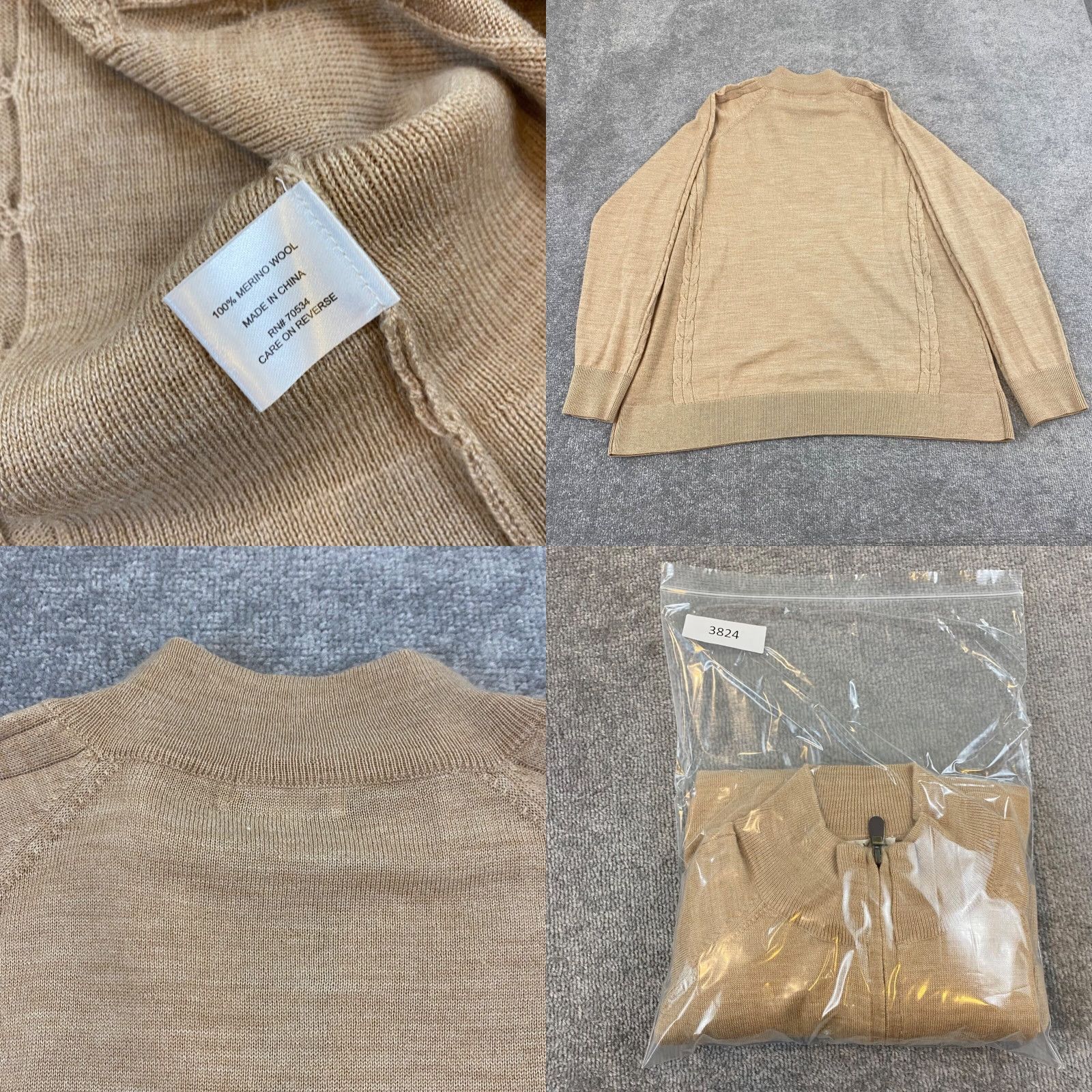 Orvis VINTAGE Orvis Sweater Mens XL Brown Cable Knit Wool 1/4 Zip Pullover Fall Winter Men's Size US XL / EU 56 / 4 - 8 Thumbnail