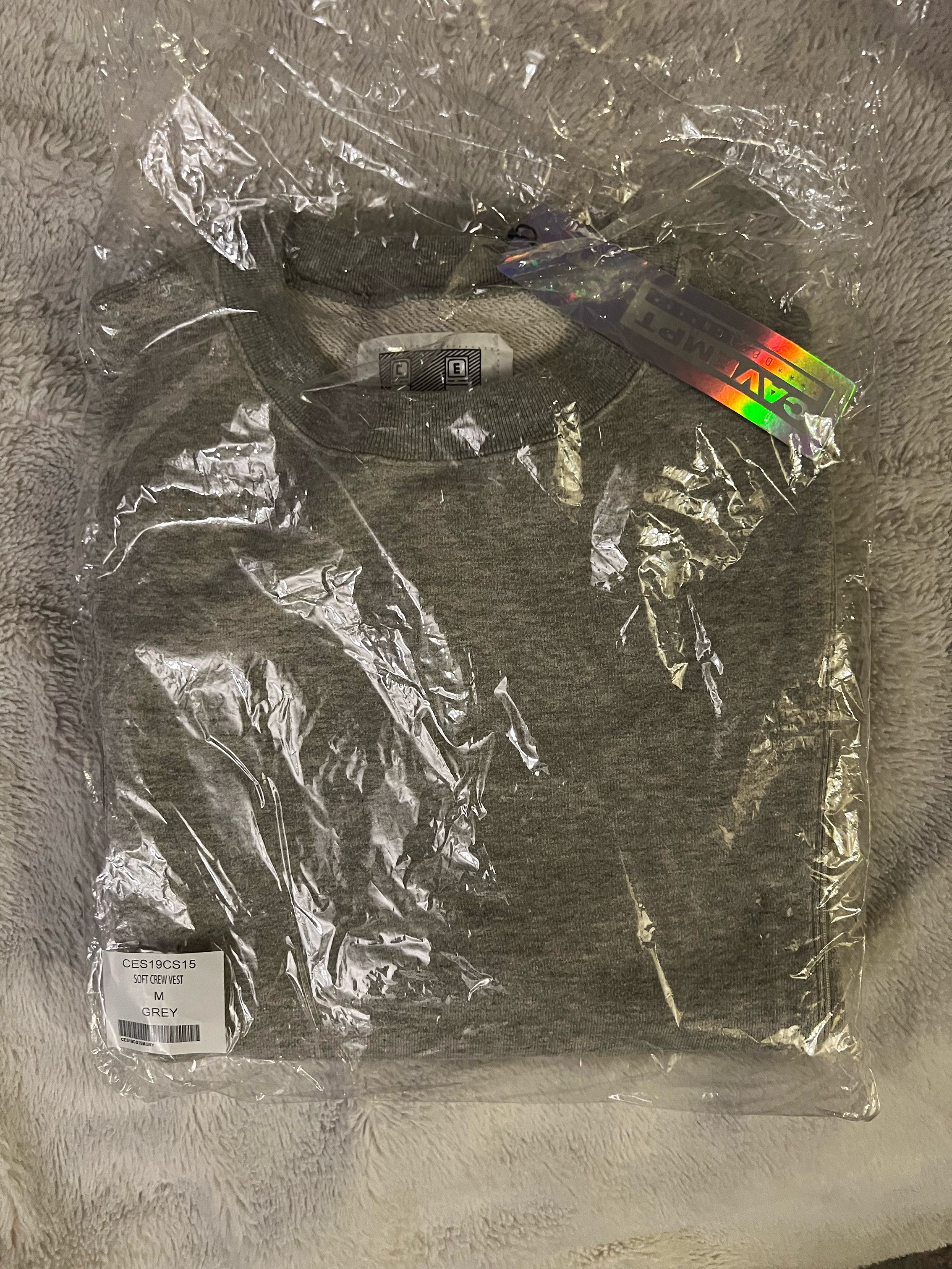 image of Cav Empt Soft Crew Vest Grey - Medium , Men's (Size Large)