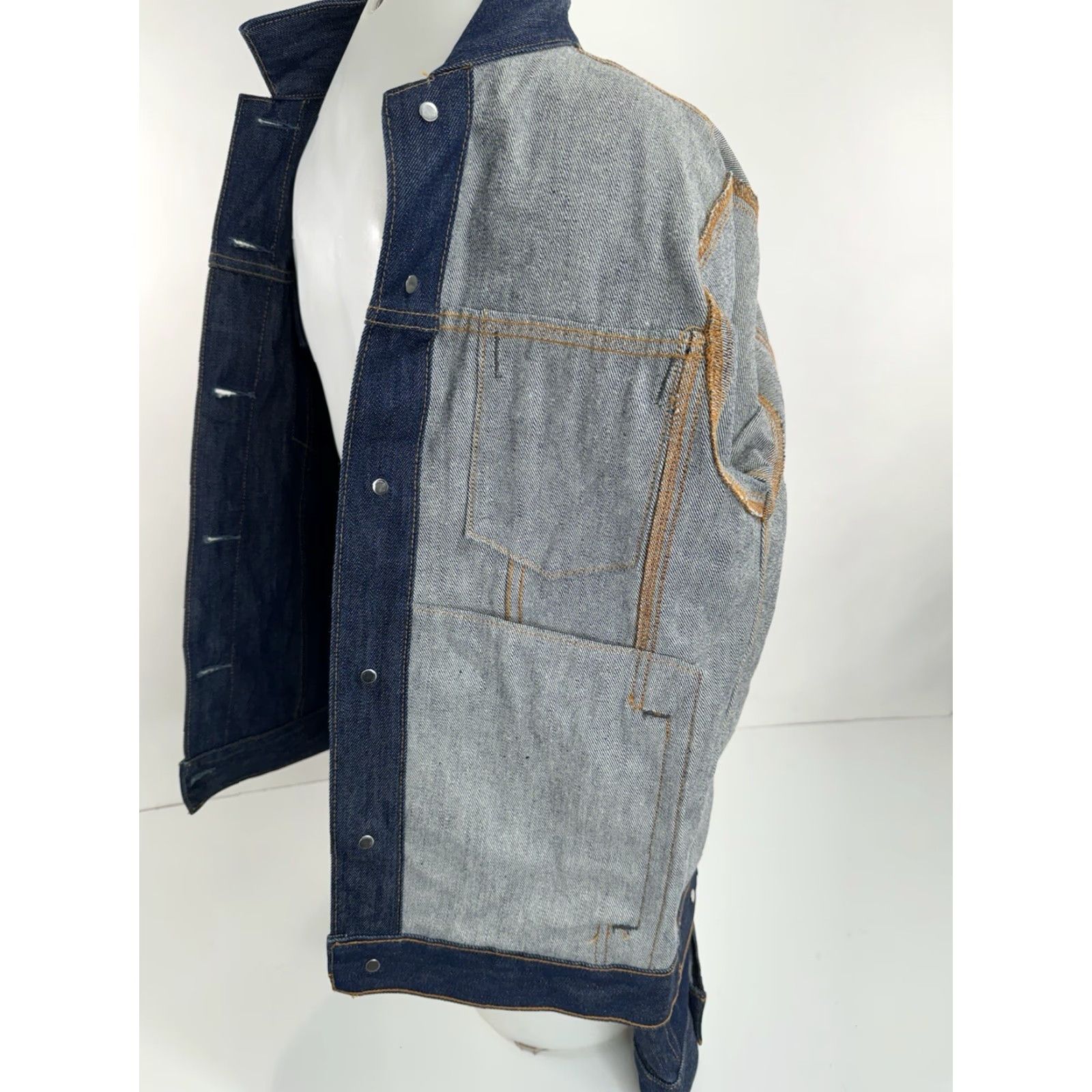 Tellason Tellason USA Denim Trucker Jacket - L - Button, Blue - Mens - Regular Fit Size US L / EU 52-54 / 3 - 8 Thumbnail