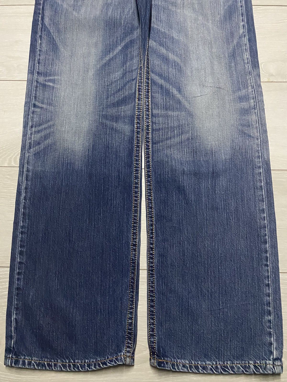 Edwin Vintage Edwin XV Fade Made Wash Distressed Baggy Jeans Size US 35 - 7 Thumbnail