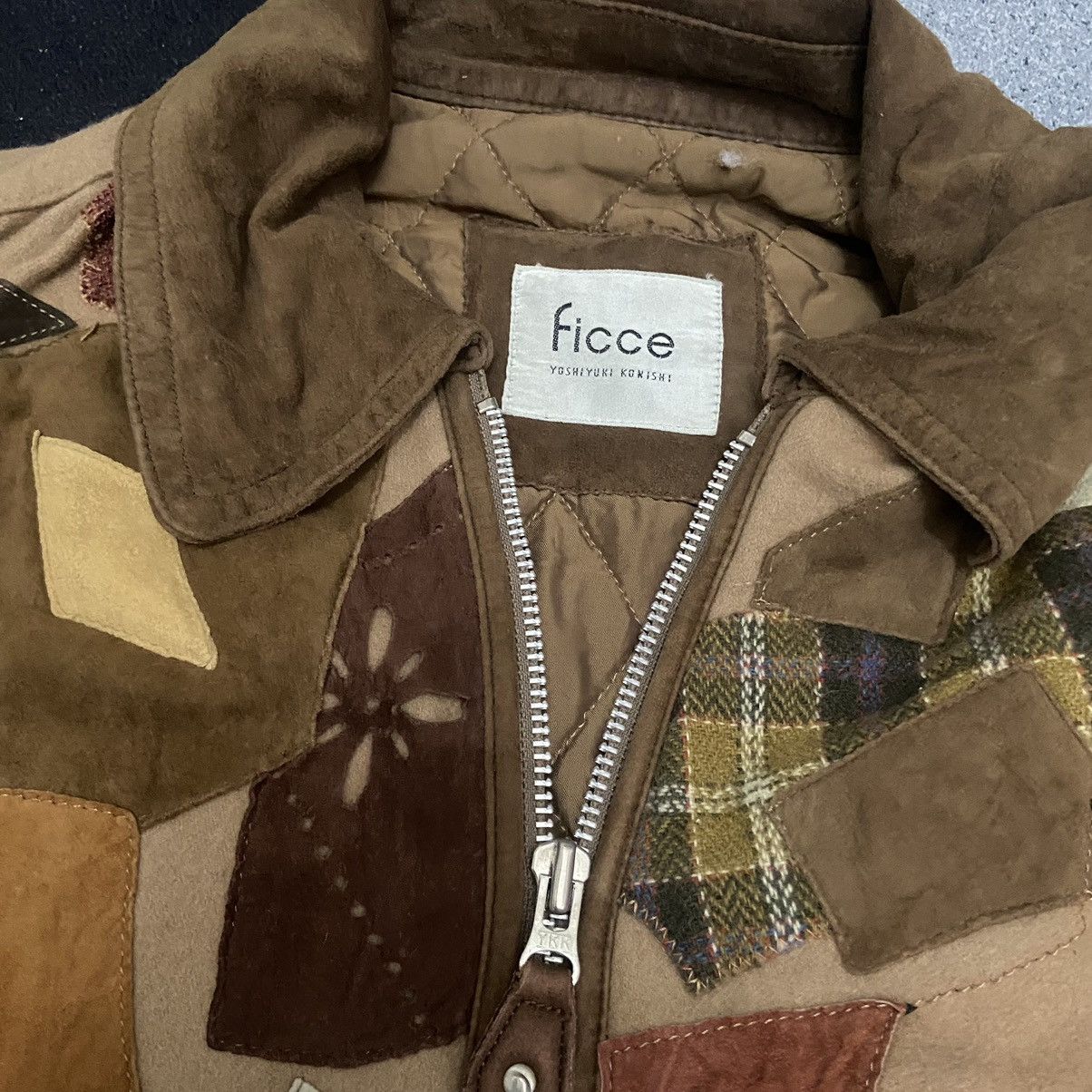 Japanese Brand × Yoshiyuki Konishi Vintage 1990s Ficce Yoshiyuki Konishi Patchwork Jacket Size US L / EU 52-54 / 3 - 5 Thumbnail