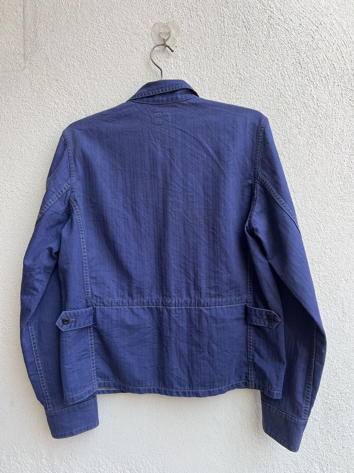 Indigo Two Moon Japan Herringbone Indigo Work Wear Jacket Size US L / EU 52-54 / 3 - 23 Thumbnail