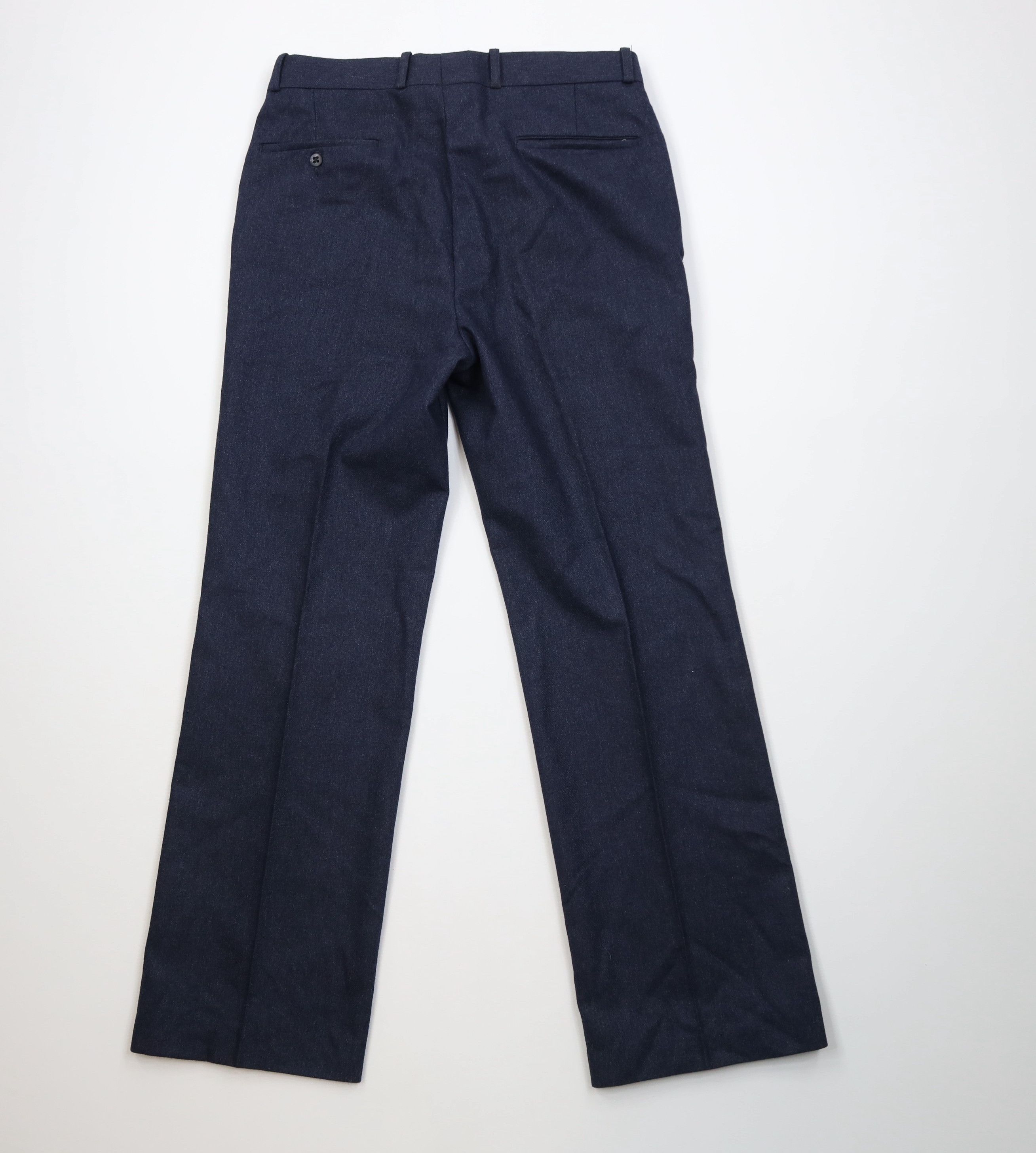 Vintage Vintage 70s Streetwear Flared Wide Leg Chino Pants Blue USA Size US 32 / EU 48 - 10 Thumbnail