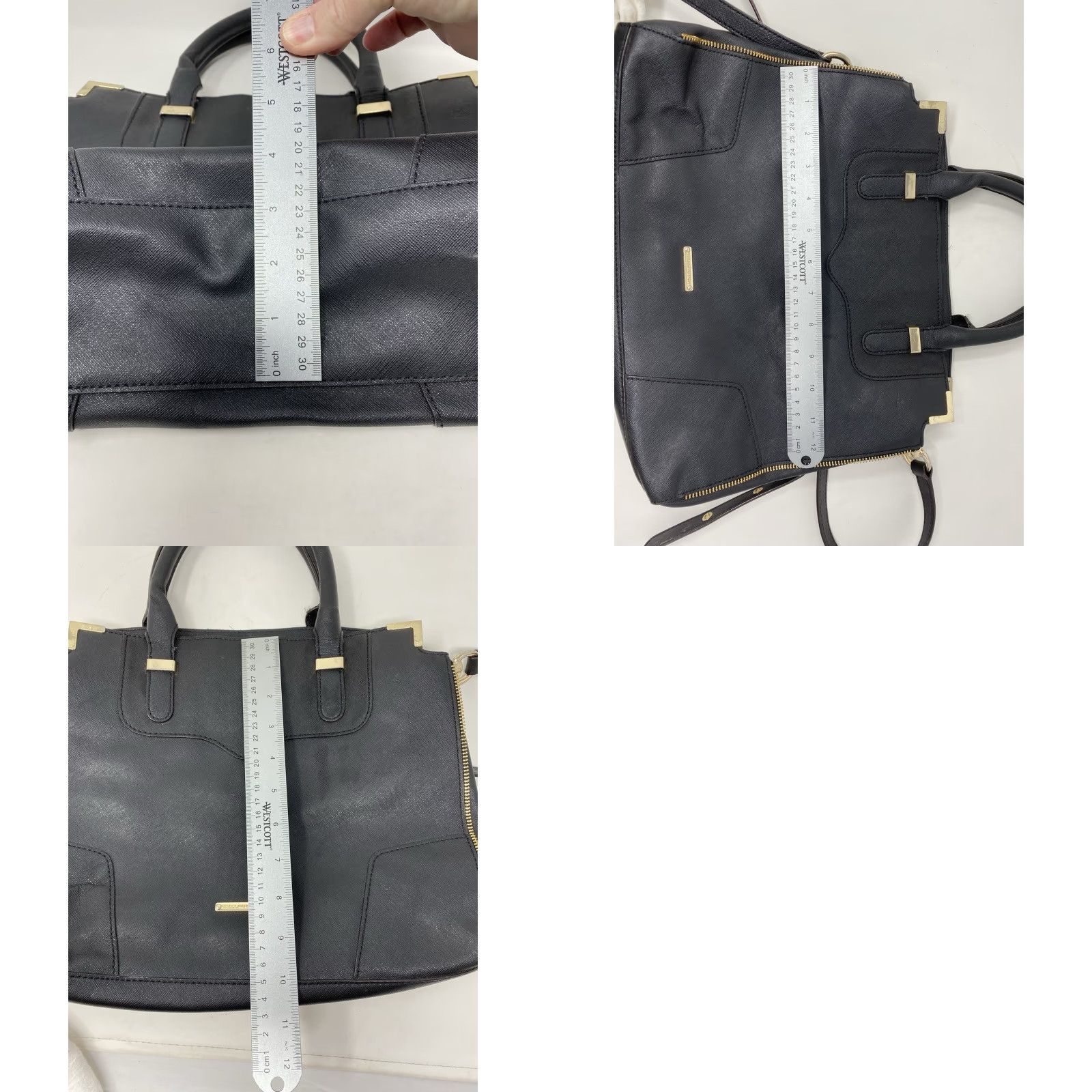 Rebecca Minkoff Rebecca Minkoff Saffiano Leather Handbag Tote Black Classic Satchel Top Handles Size M / US 6-8 / IT 42-44 - 8 Thumbnail