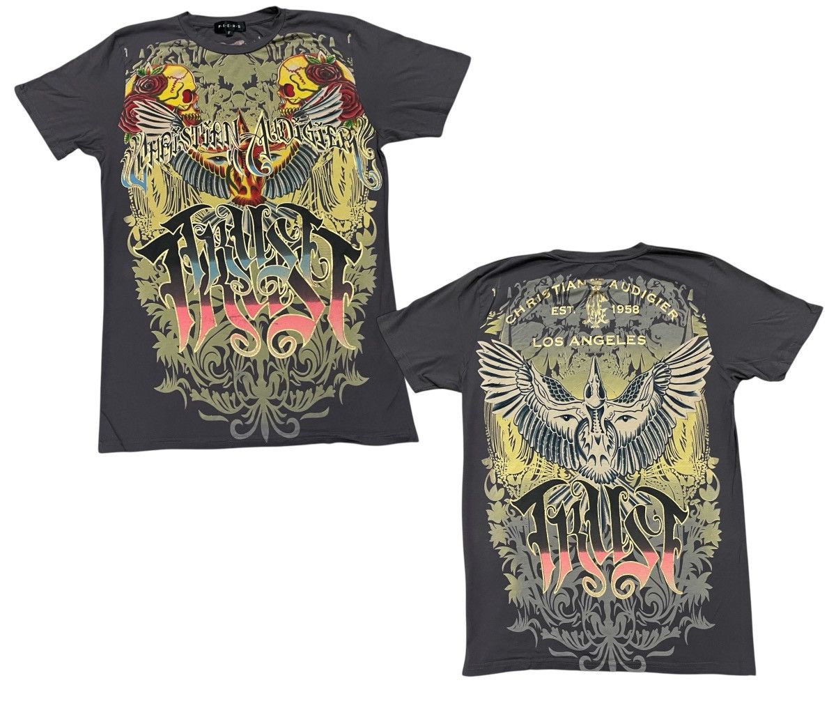 Christian Audigier 2000s JAPANESE BRAND X CHRISTIAN AUDIGIER ED HARDY OVO TEES Size US S / EU 44-46 / 1 - 1 Thumbnail