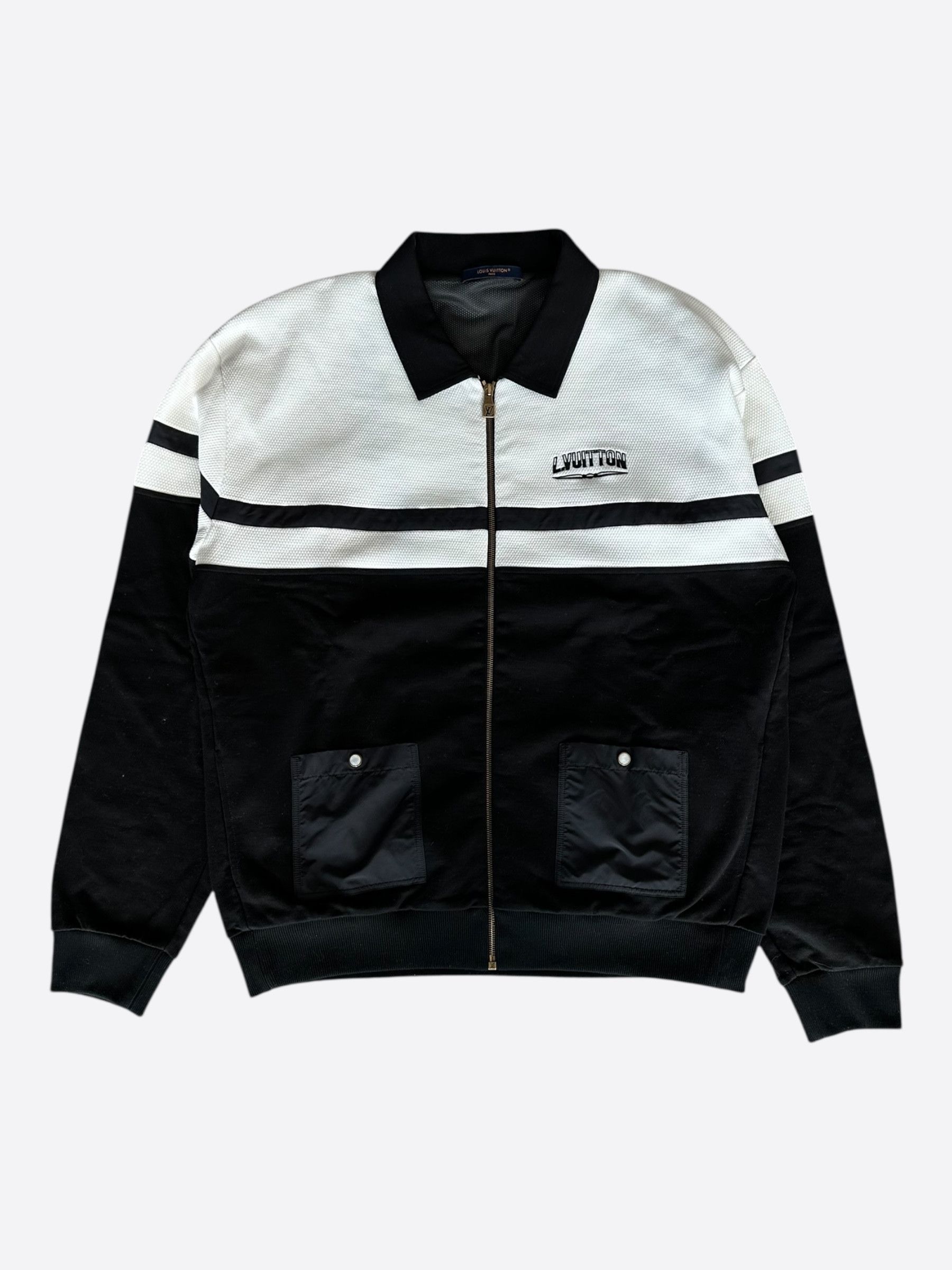 Louis Vuitton Louis Vuitton Black & White Hybrid Track Jacket Size US XXL / EU 58 / 5 - 1 Thumbnail