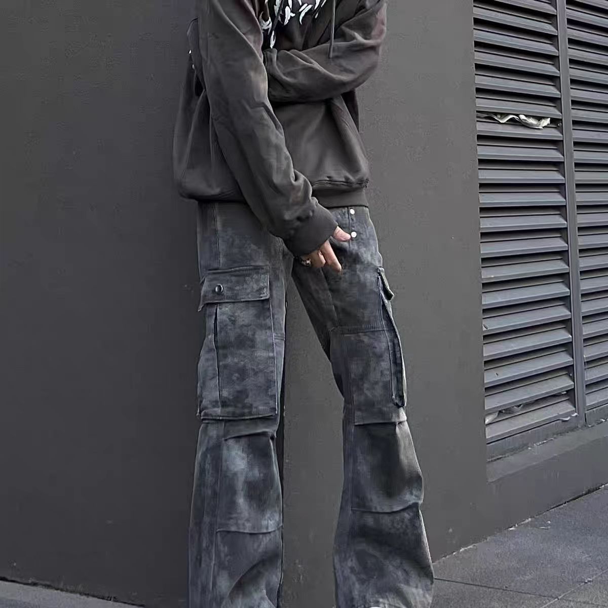 Japanese Brand × Vintage Camouflage Grey Work Loose Hip Hop Jeans Size US 30 / EU 46 - 3 Thumbnail