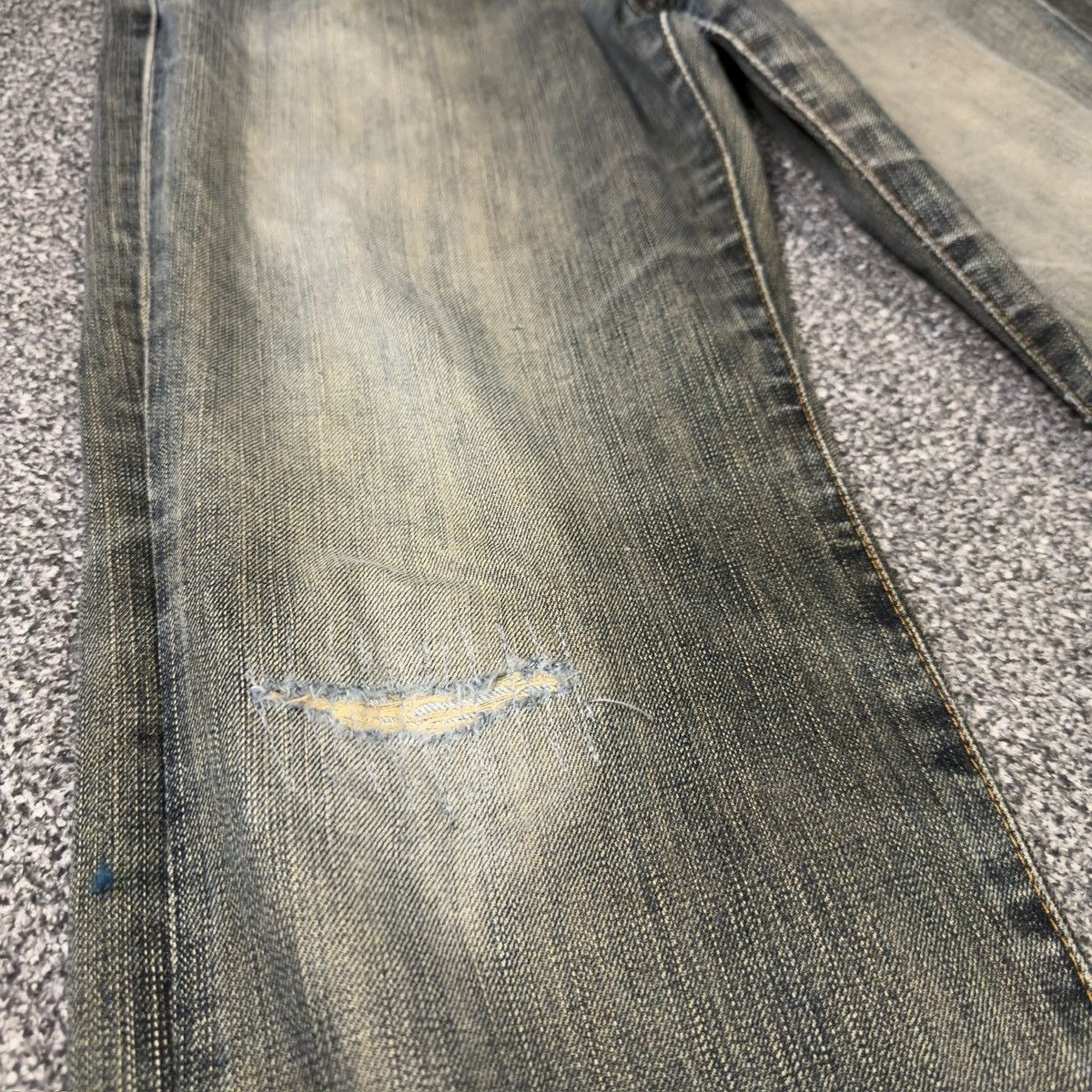 If Six Was Nine 90s Japanese Rusty Edwin 503 Regular Aging Faded Denim Size US 31 - 5 Thumbnail