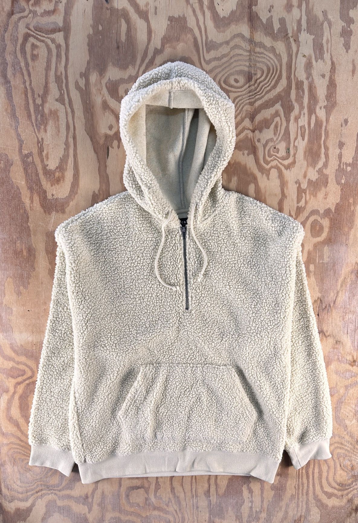 Pacsun Beige Pacsun Sherpa Hoodie, Worn in good condition, Size US M / EU 48-50 / 2 - 1 Thumbnail