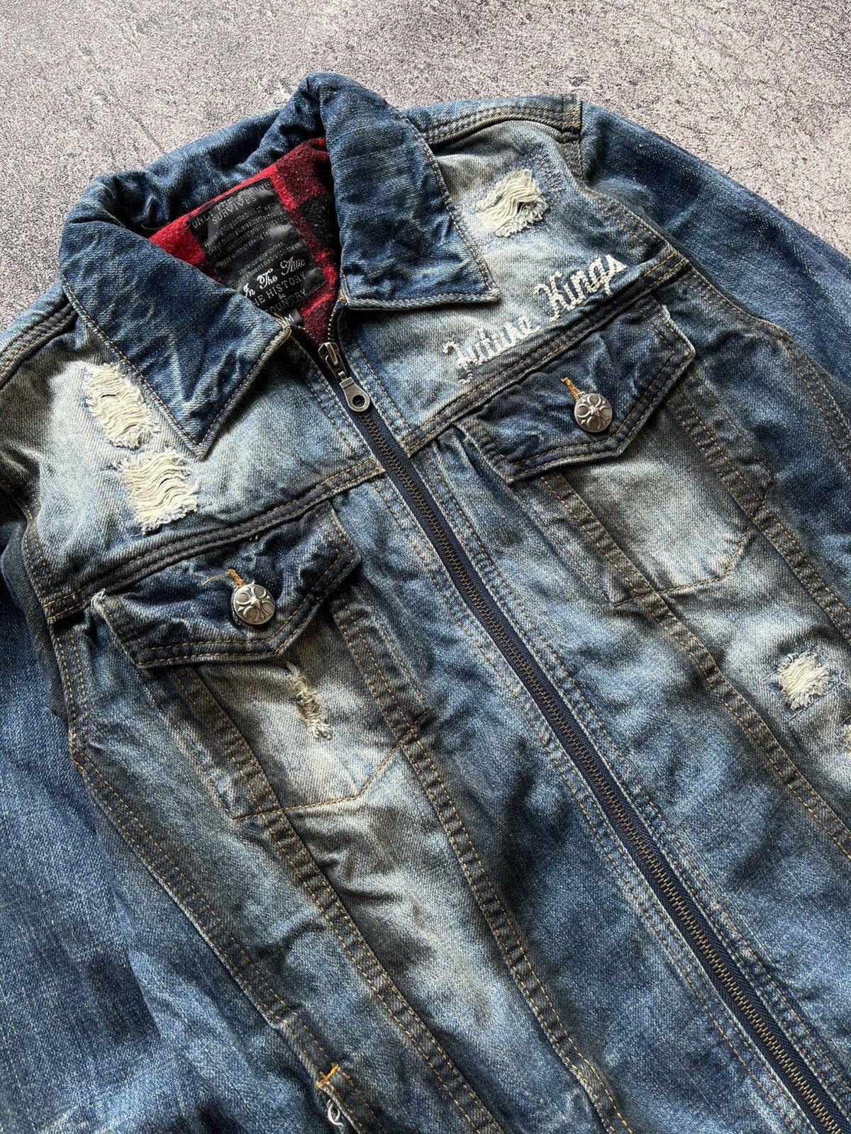 In The Attic Intheattic double layer poem denim jacket Size US M / EU 48-50 / 2 - 2 Thumbnail
