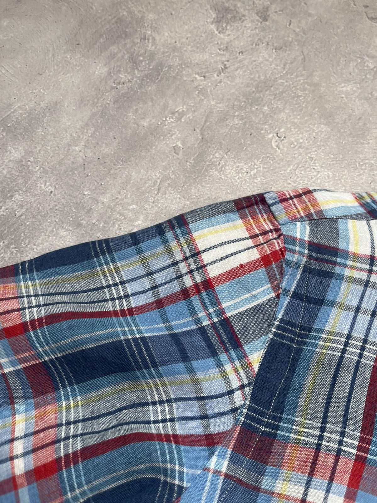 Polo Ralph Lauren Polo Ralph Lauren Checked Short Sleeve Shirt Button Linen Size US M / EU 48-50 / 2 - 3 Thumbnail