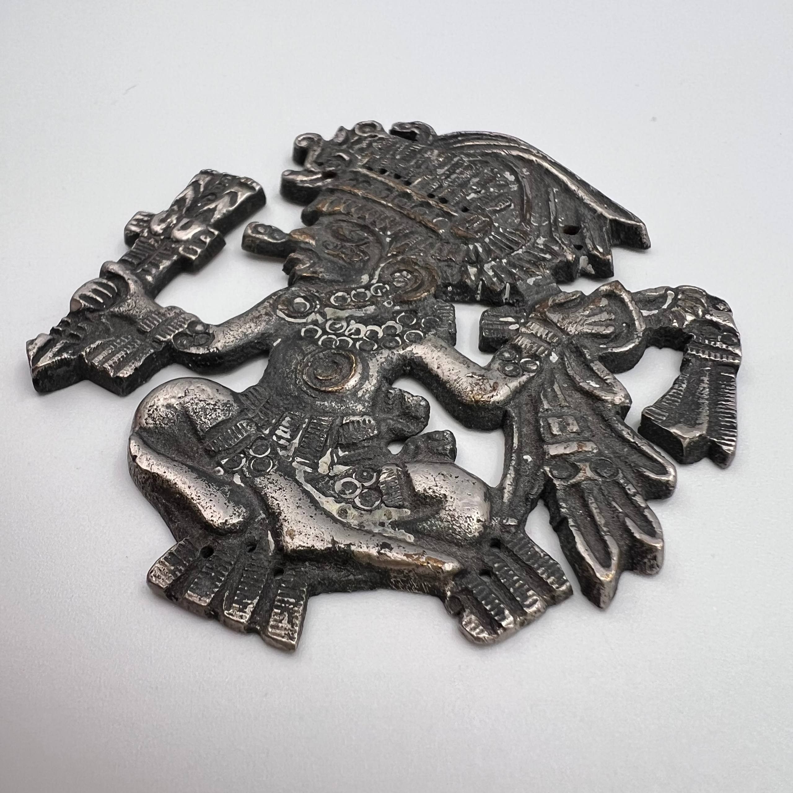 Vintage Vintage Tribal Warrior Plaque Overlay Relief South American Size ONE SIZE - 3 Thumbnail