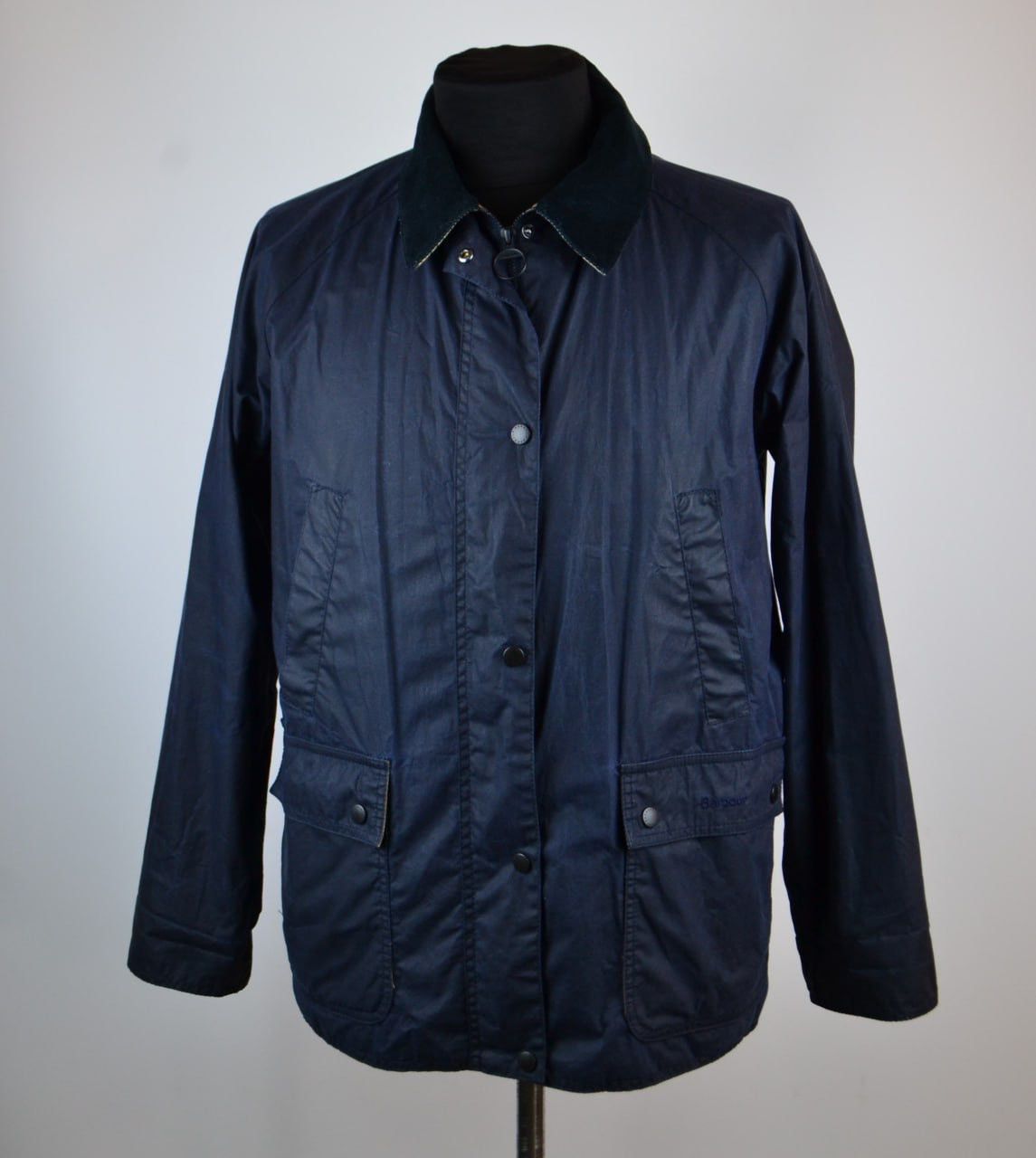 Barbour Lightweight Acorn Wax Jacket Womens Size 18 Blue