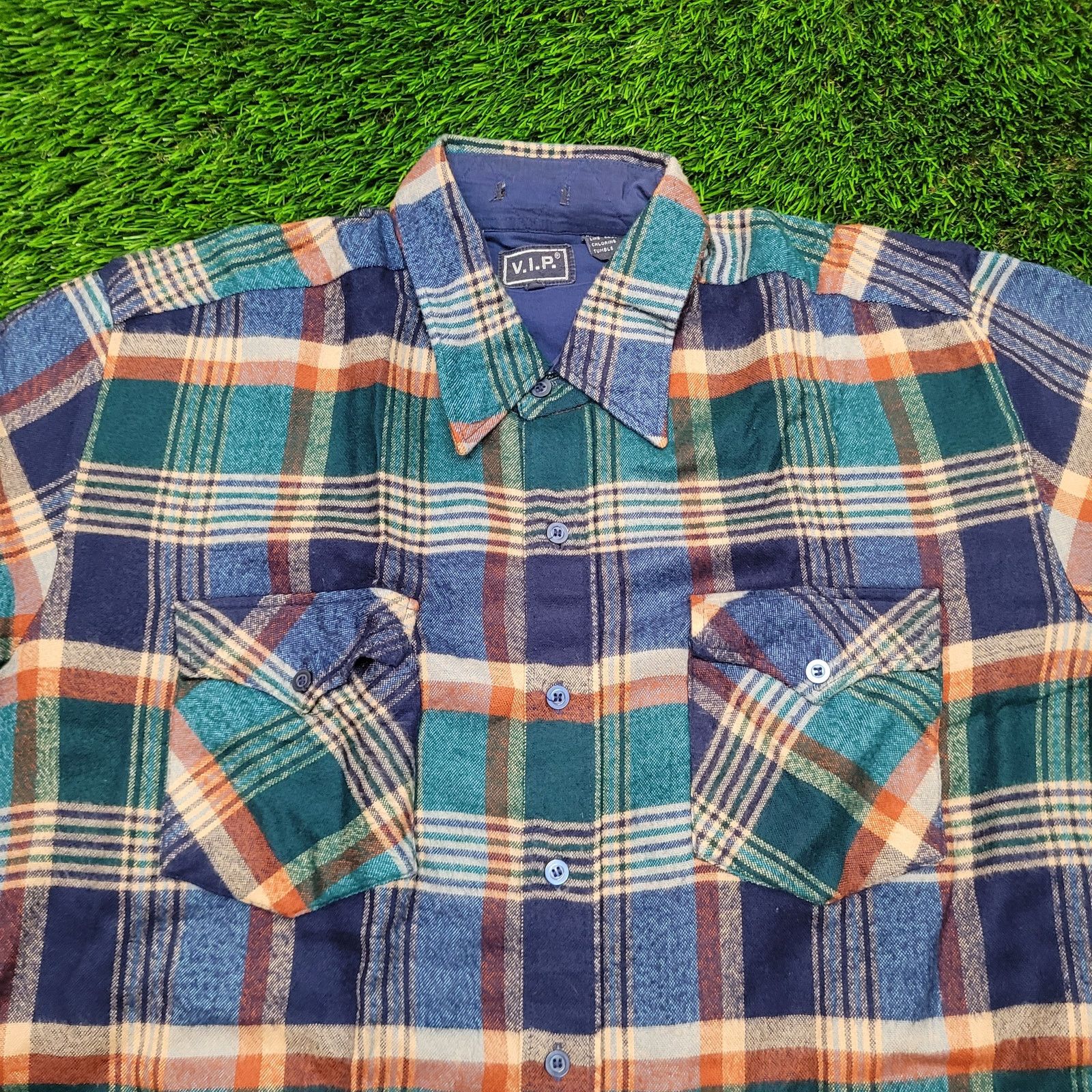 Other VTG 90s Grunge Plaid Flannel Shirt Mens 2XL Baggy Oversized Size US XXL / EU 58 / 5 - 2 Thumbnail