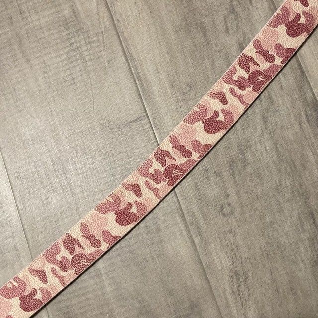 Bape BAPE Gold Buckle Leather Belt ABC CAMO PINK a bathing ape Size ONE SIZE - 4 Thumbnail