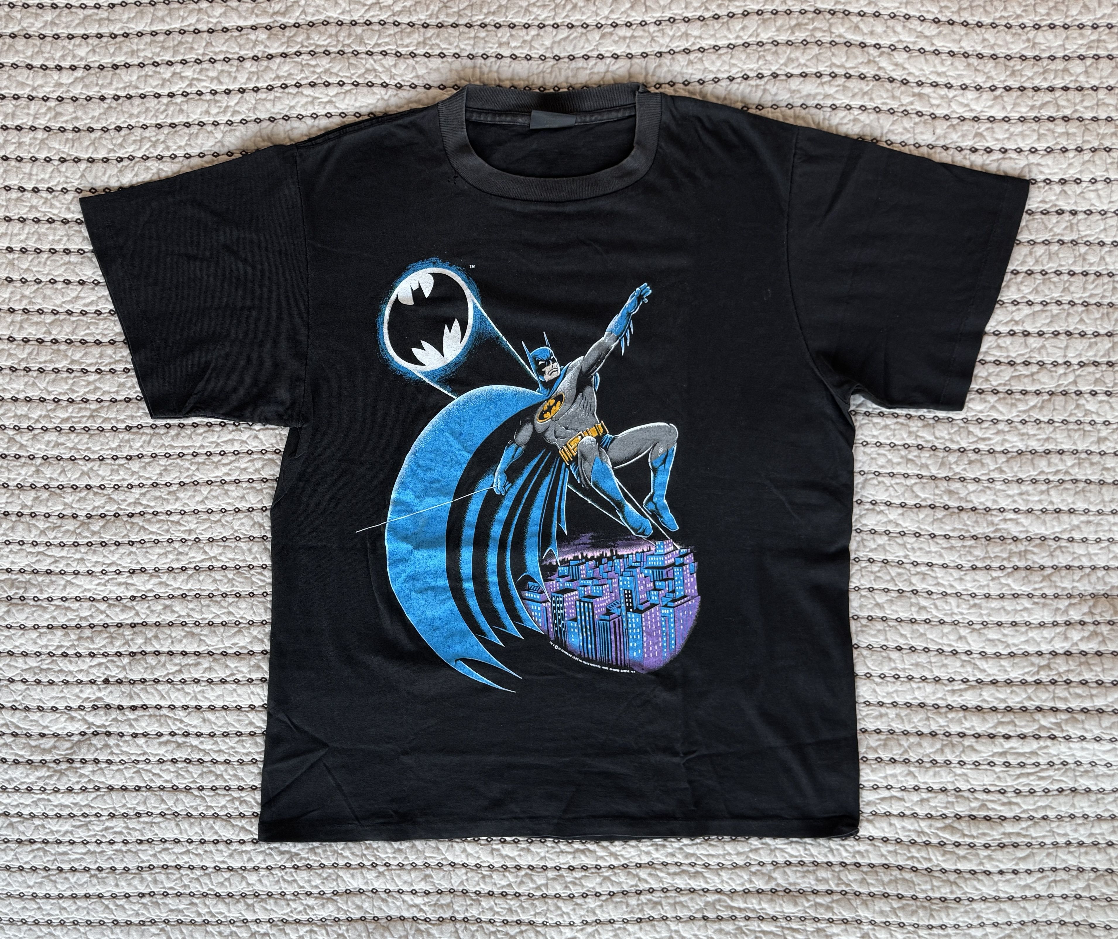 Vintage VINTAGE 1988 BATMAN LOGO T-SHIRT BLACK SIZE LARGE Size US L / EU 52-54 / 3 - 1 Thumbnail
