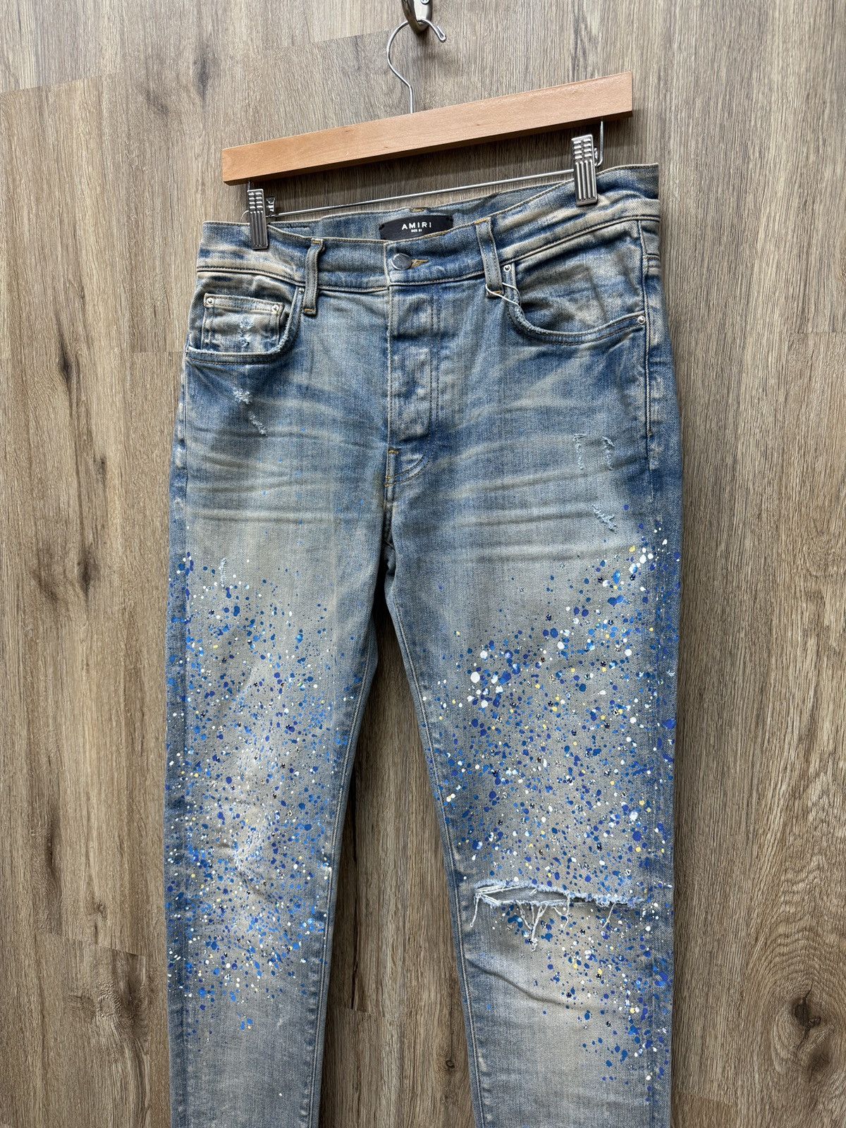 Amiri Mike Amiri Paint Crystals Jeans Size US 31 - 2 Thumbnail