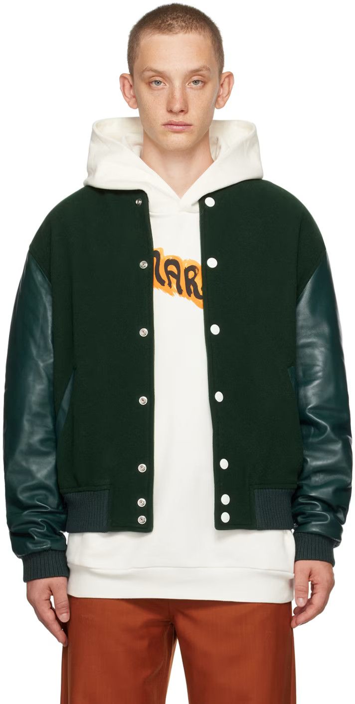 🇮🇹 Marni Felt and Leather Bomber Jacket