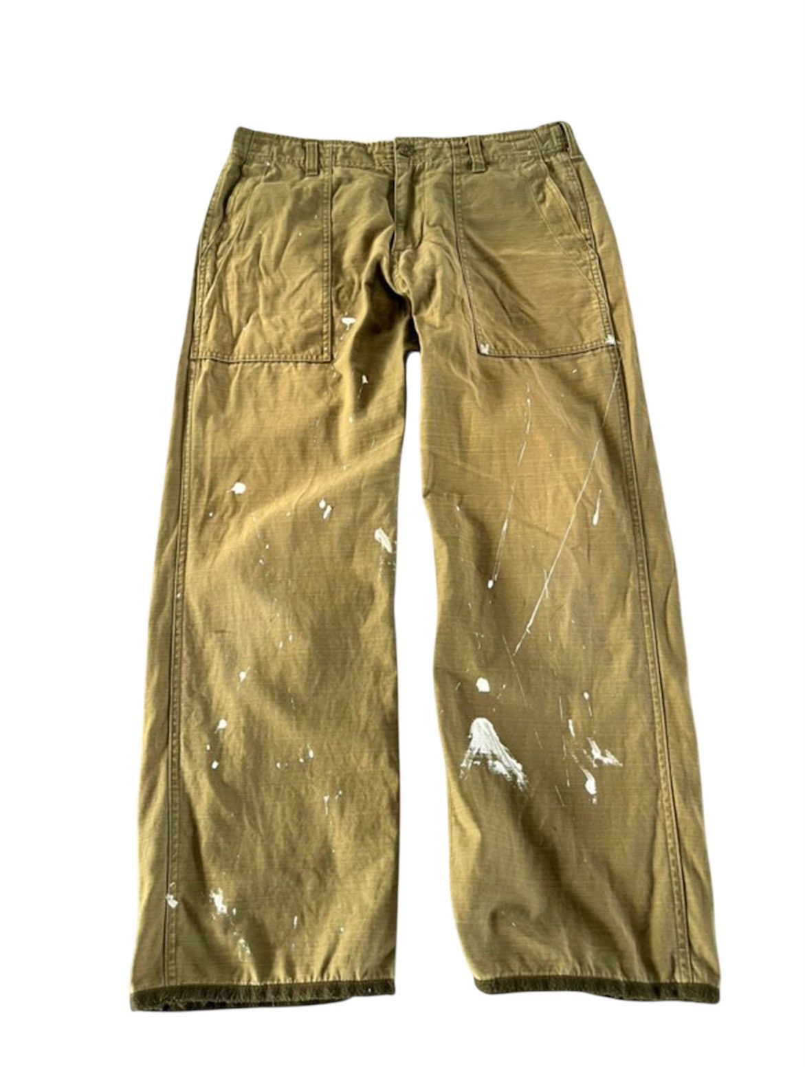 Japanese Brand Vintage 00’s Coen Japan Distressed Painted Pants Size US 34 / EU 50 - 1 Thumbnail