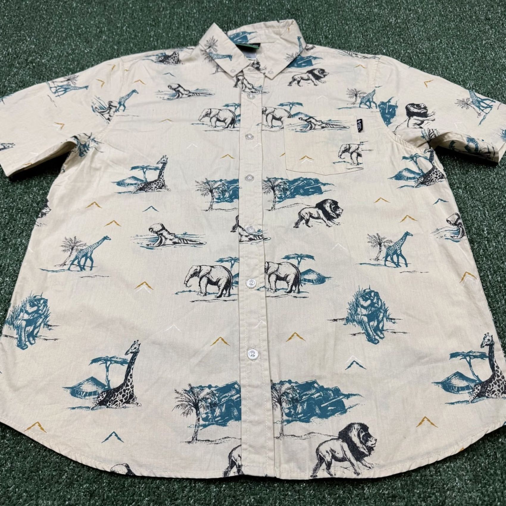 Vintage LRG Shirt Mens M Brown Lifted Research Group Button Men Size Short Sleeve Animal Size US M / EU 48-50 / 2 - 2 Thumbnail
