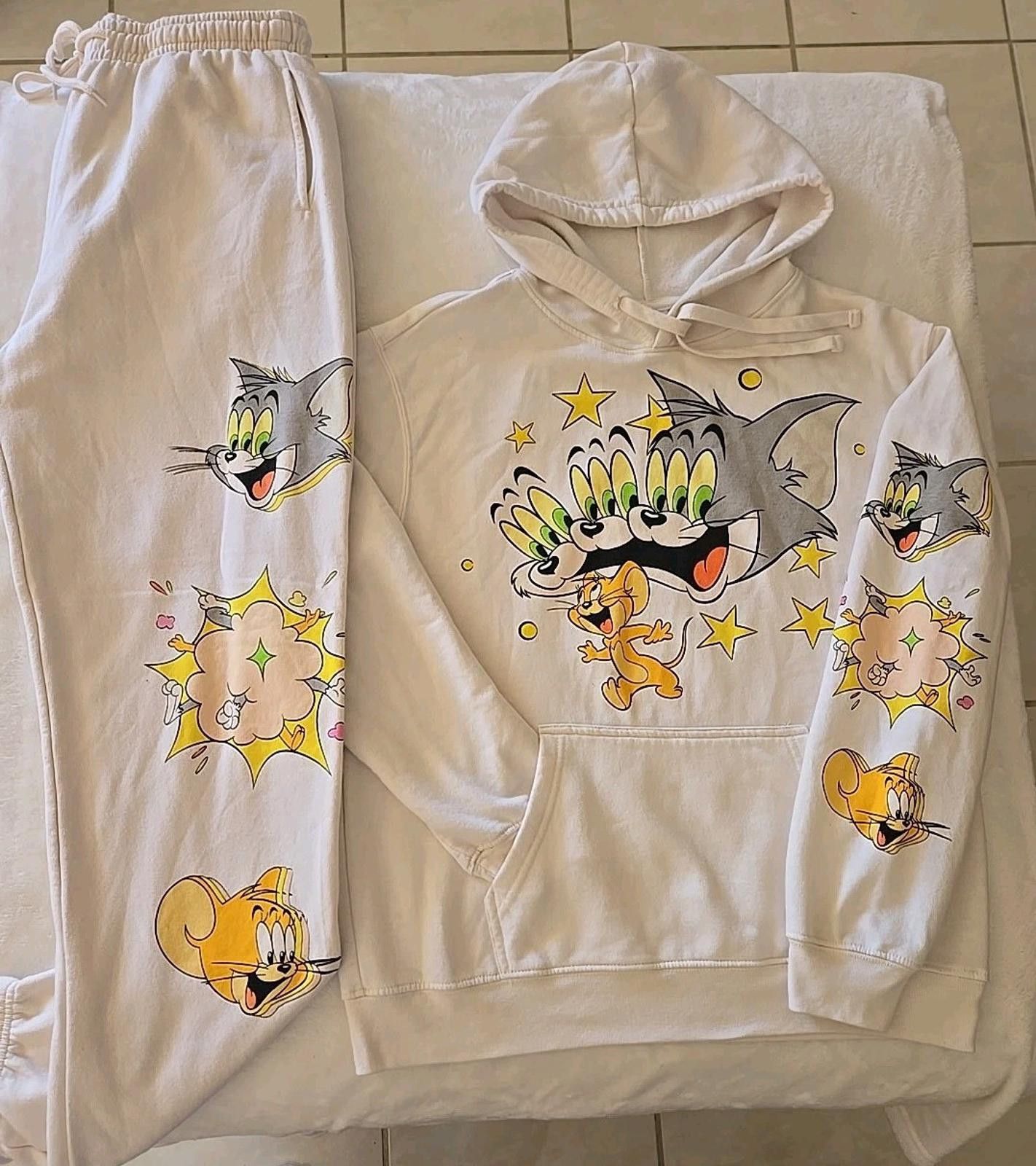 Other VTG Tom & Jerry Jogger Sweatpants & Hoodie Sweatshirt Large Size L / US 10 / IT 46 - 1 Thumbnail