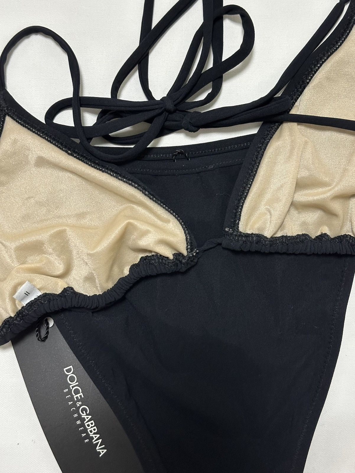 Dolce & Gabbana DOLCE&GABBANA Mesh DG Logo Triangle String Bikini Size S / US 4 / IT 40 - 4 Thumbnail