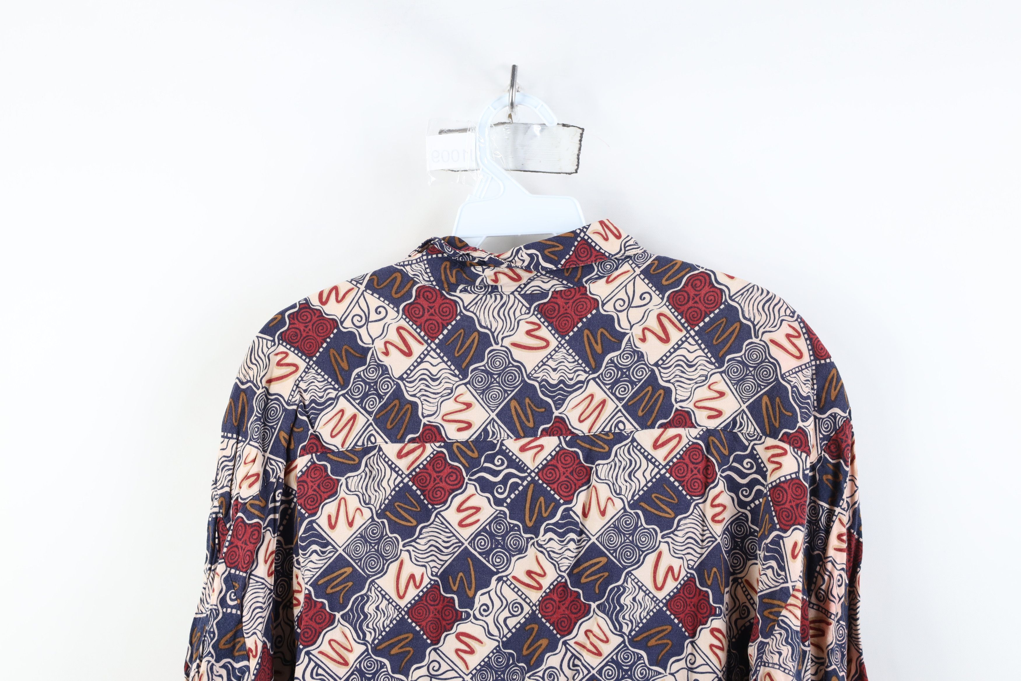 Vintage Vintage 90s Streetwear Rayon Gabardine Collared Button Shirt Size US M / EU 48-50 / 2 - 12 Thumbnail