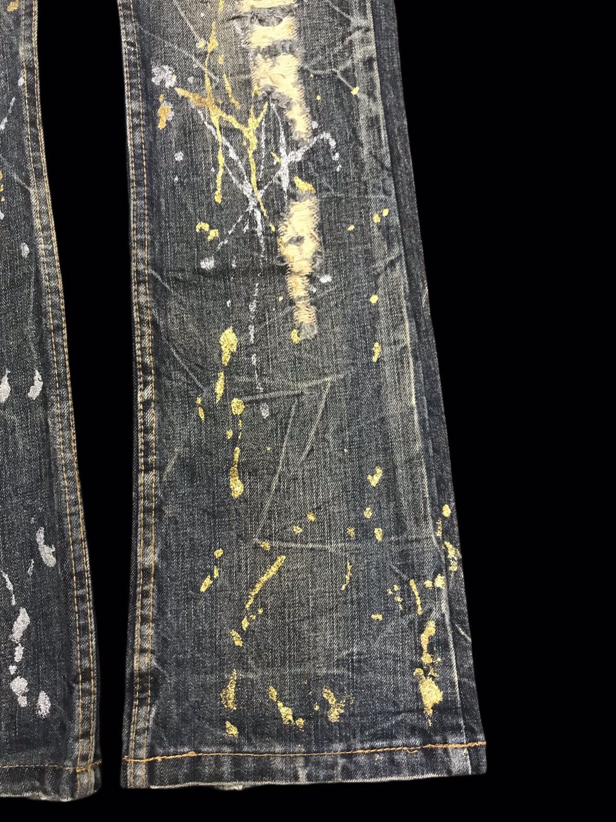 Other FLARE KUI SuperHeavy Distressed&Painter Splash Denim F161 Size US 30 / EU 46 - 8 Thumbnail