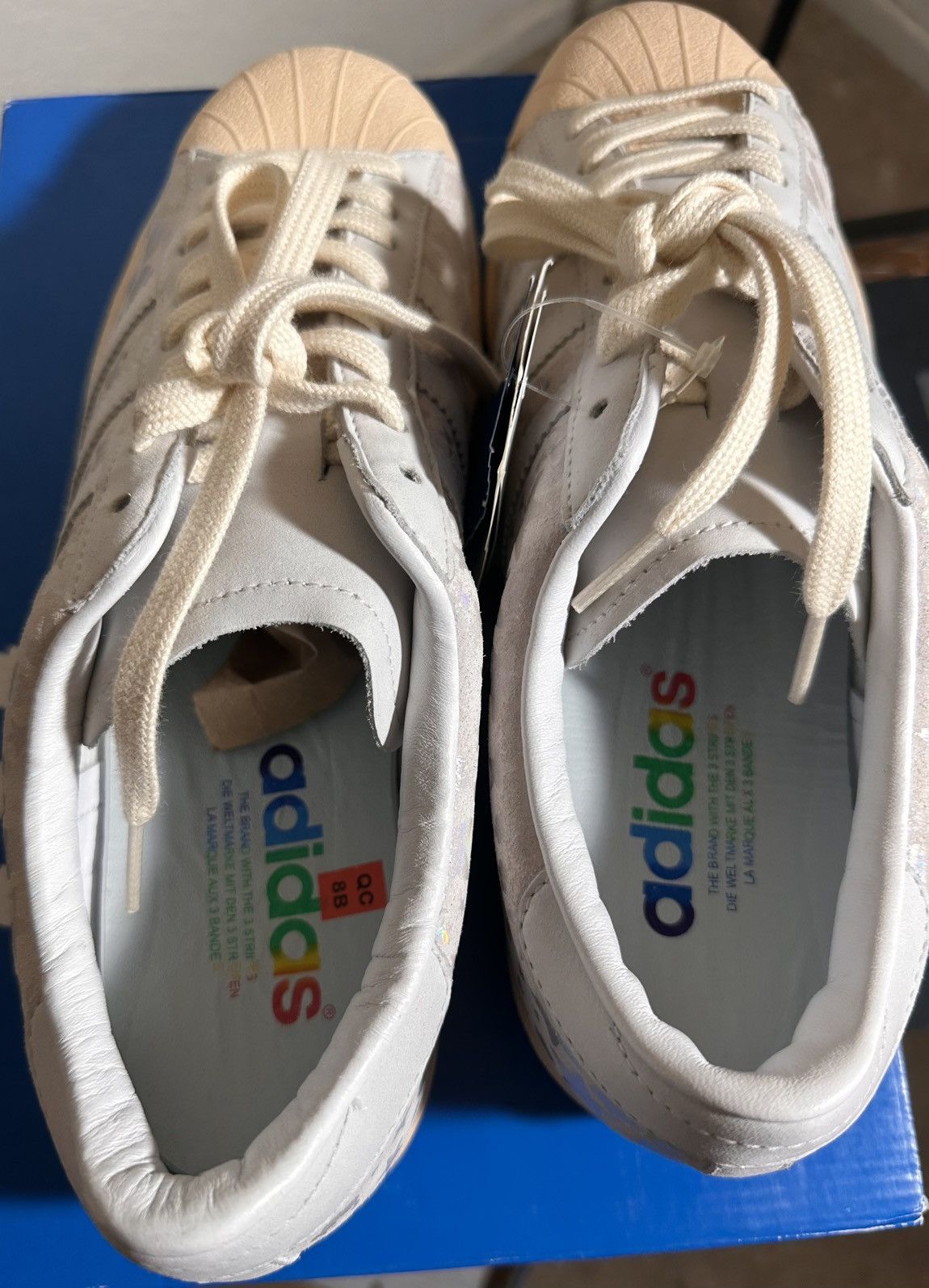 Adidas Adidas Superstar Vintage - White/Metallic Gold Size US 9.5 / EU 42-43 - 9 Thumbnail