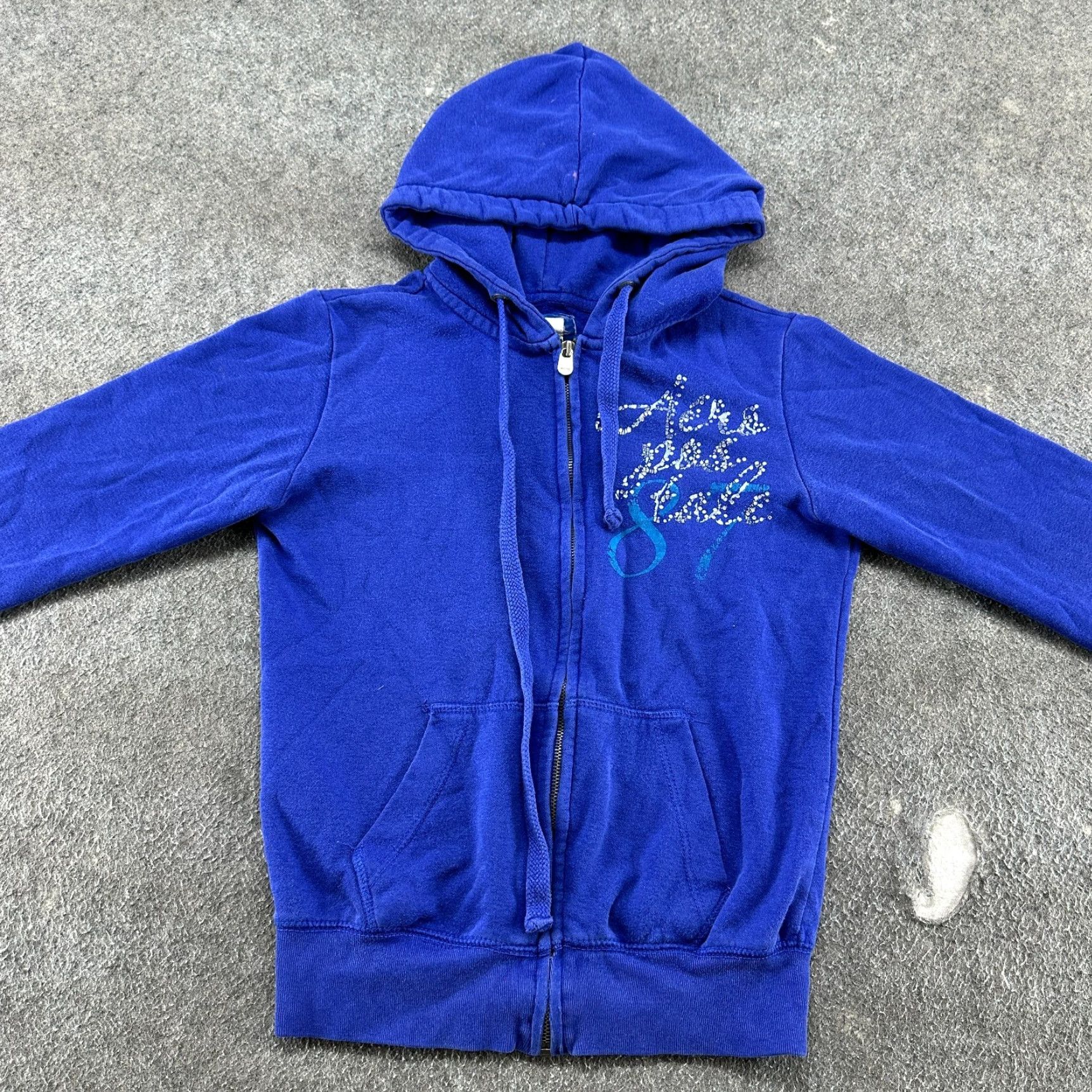 Vintage VINTAGE Aéropostale Hoodie Womens Small Blue Full Zip Wings Cotton Bling Y2K 90s City Womens Size S / US 4 / IT 40 - 3 Thumbnail