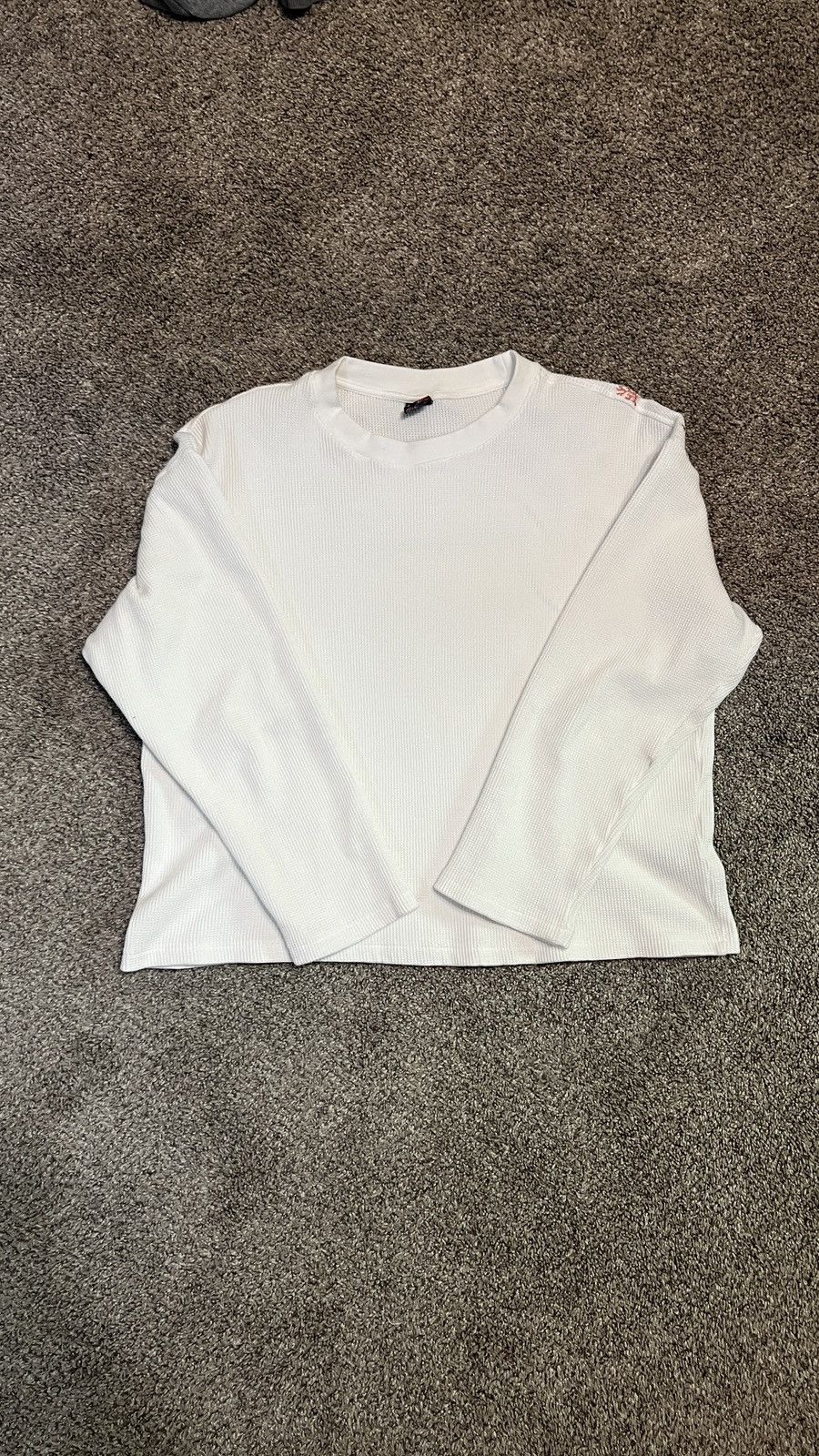 “Cherry Blossom” Waffle Knit Sweater Derschutze