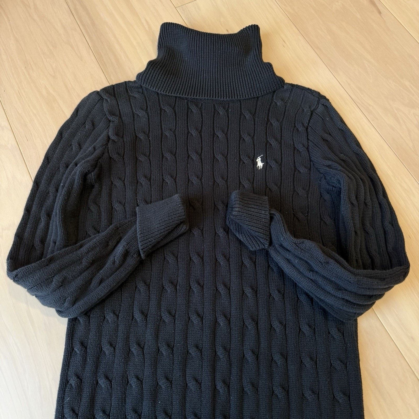 Polo Ralph Lauren Ralph Lauren Sport Cable Knit Sweater Women's S Black Size S / US 4 / IT 40 - 5 Thumbnail