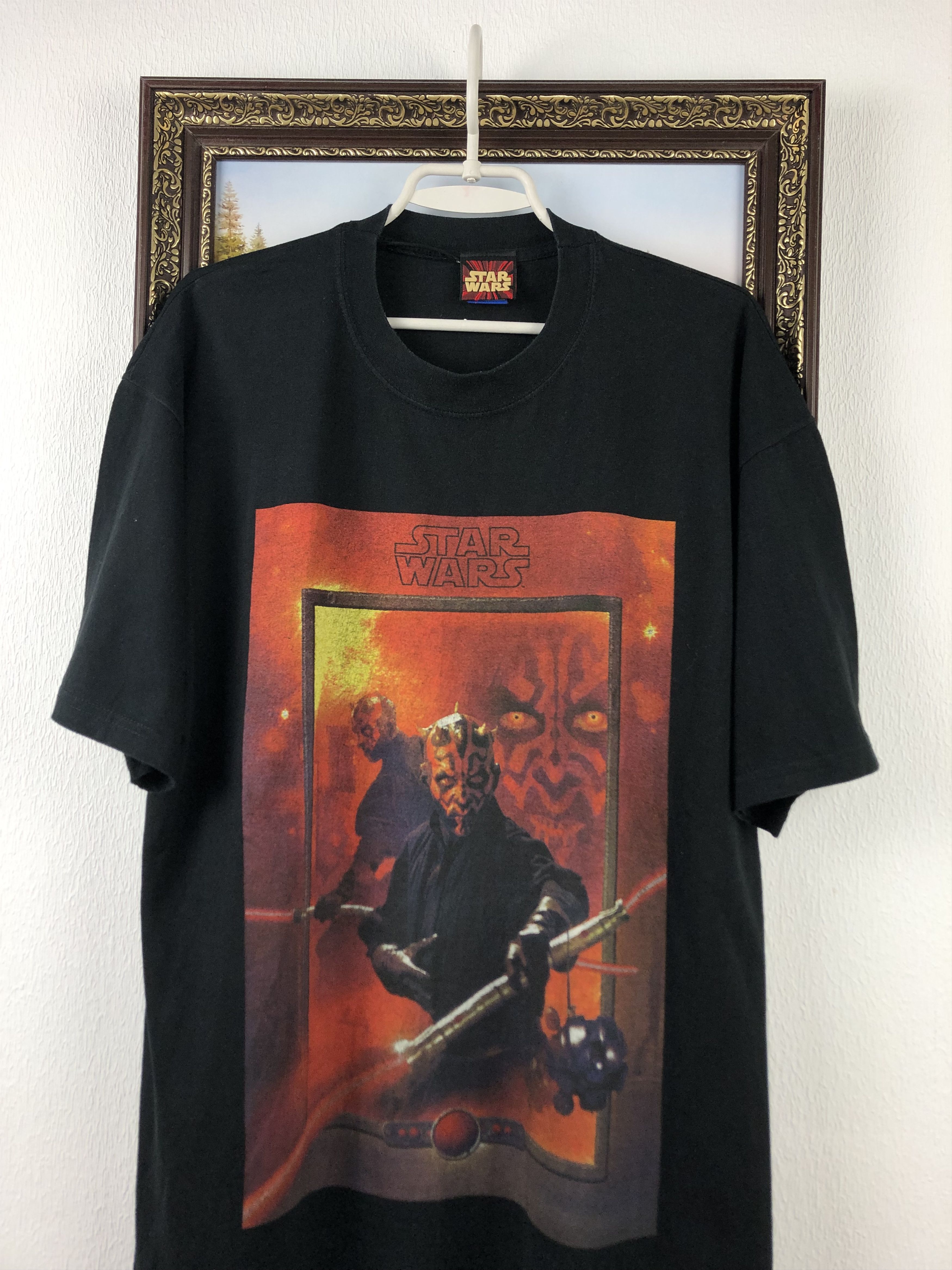 Vintage Vintage 90's Darth Maul Graphic Tee Star Wars Shirt Size US L / EU 52-54 / 3 - 2 Thumbnail