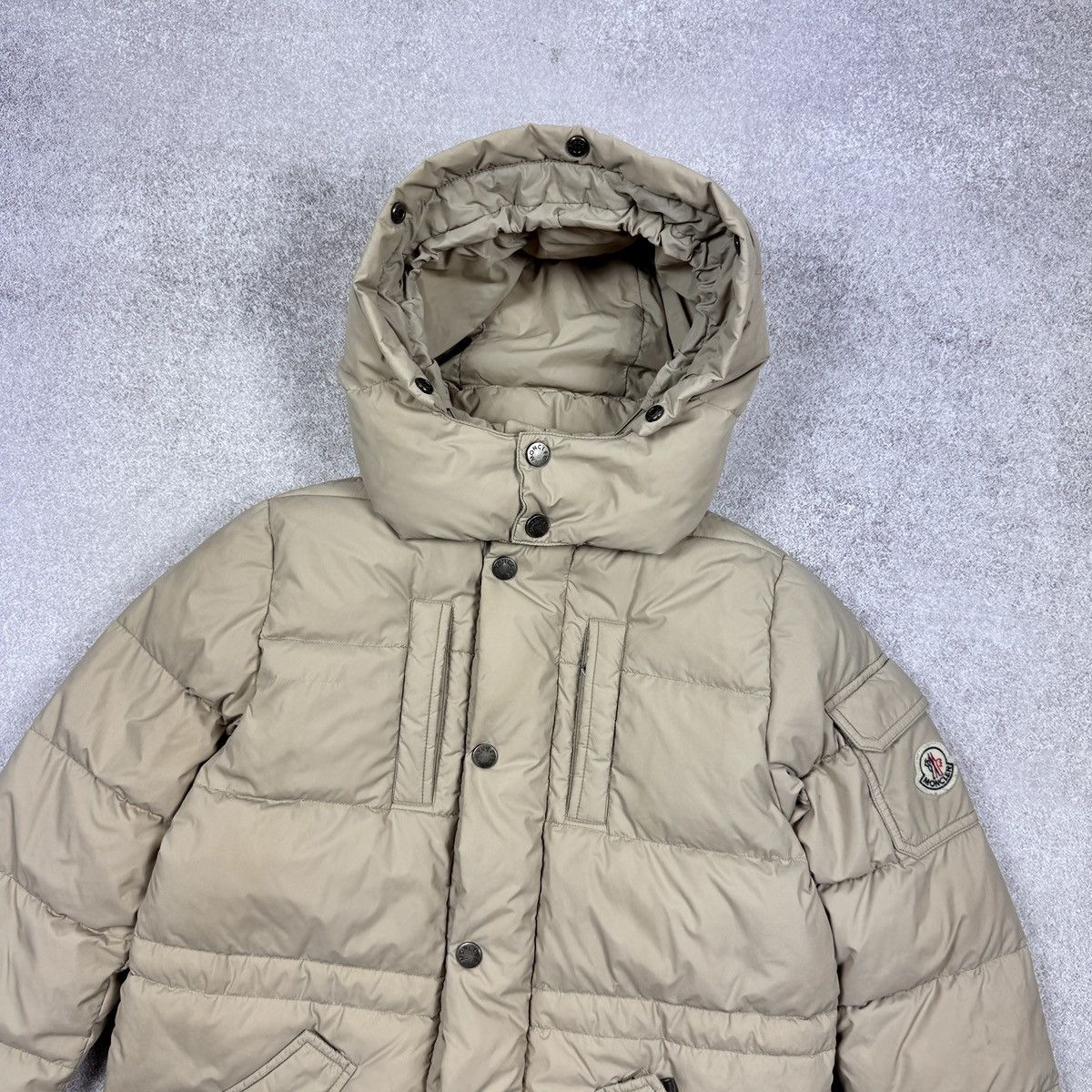 Moncler Boys Moncler Enfant Beige Hooded Down Parka Jacket Size US XXS / EU 40 - 6 Thumbnail