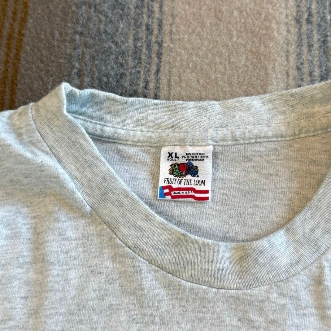 Fruit Of The Loom VINTAGE 90s Fruit of the Loom T-Shirt Shopaholic Shopping Humor Funny Gray XL Men M Shirts Size US XL / EU 56 / 4 - 3 Thumbnail