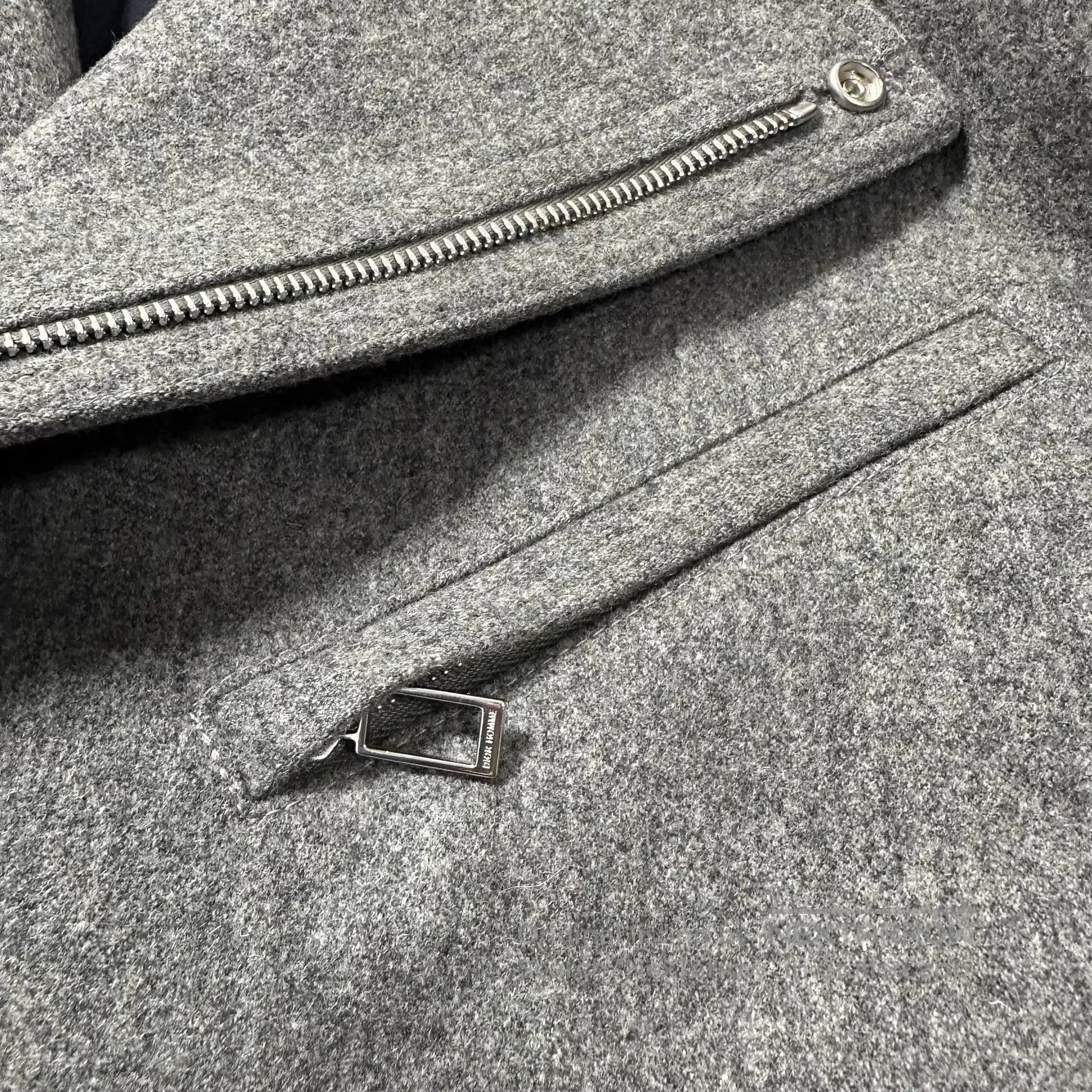 Dior Gray Moto-Style Short Jacket Size L. Size US L / EU 52-54 / 3 - 3 Thumbnail