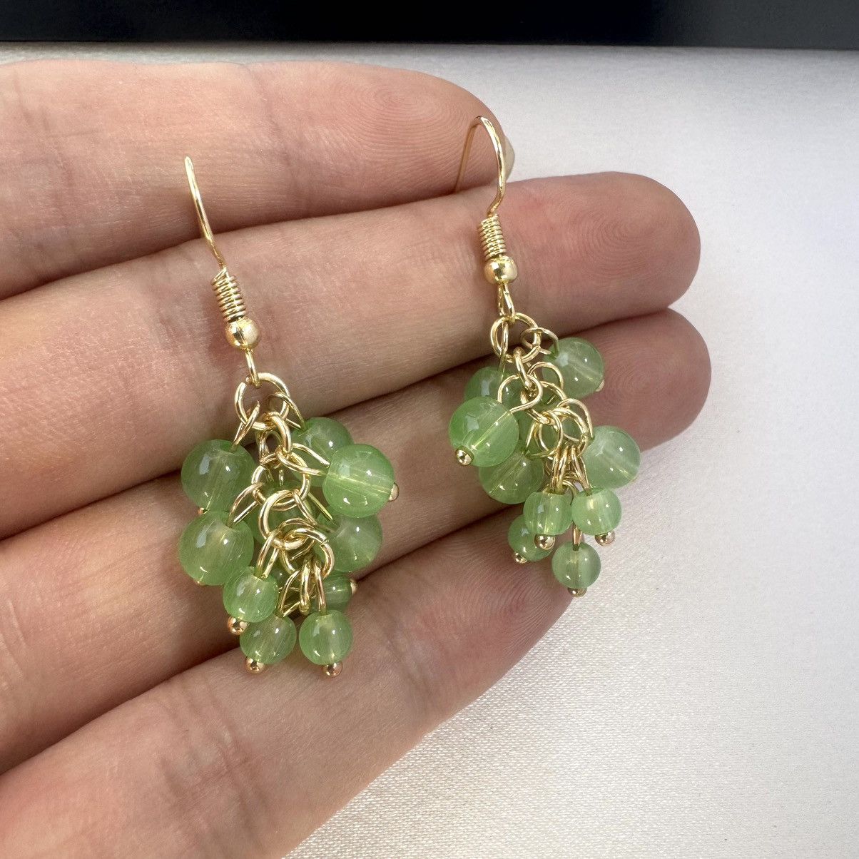 Other Green Grapes Dangle Drop Earrings for Women Size ONE SIZE - 4 Thumbnail