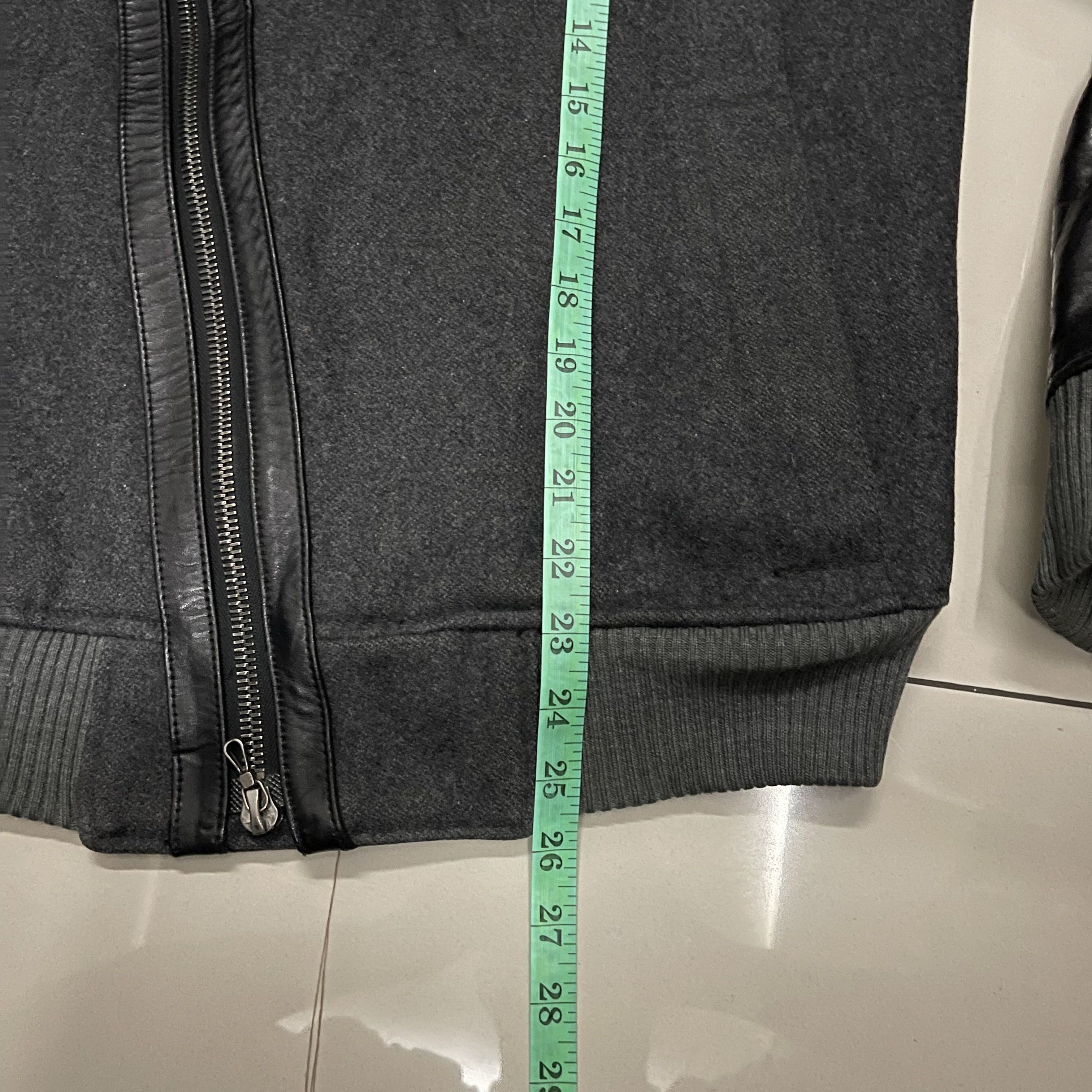 14th Addiction Shellac Wool Horse Sleeve Leather Bikers Jacket Size US S / EU 44-46 / 1 - 10 Thumbnail