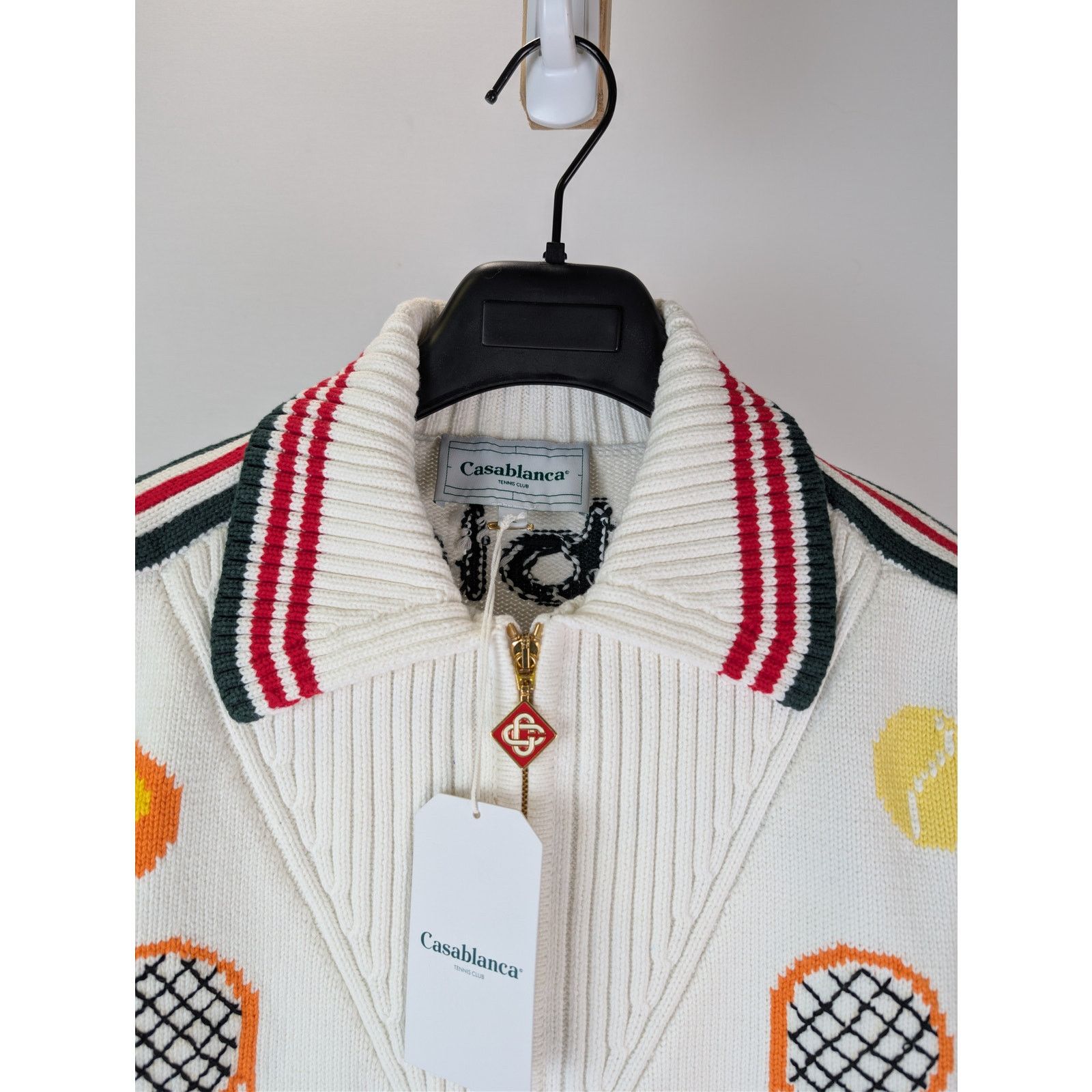 Casablanca o1rshd1 Laurel Intarsia Knit Jacket in Multi Size US XL / EU 56 / 4 - 7 Thumbnail