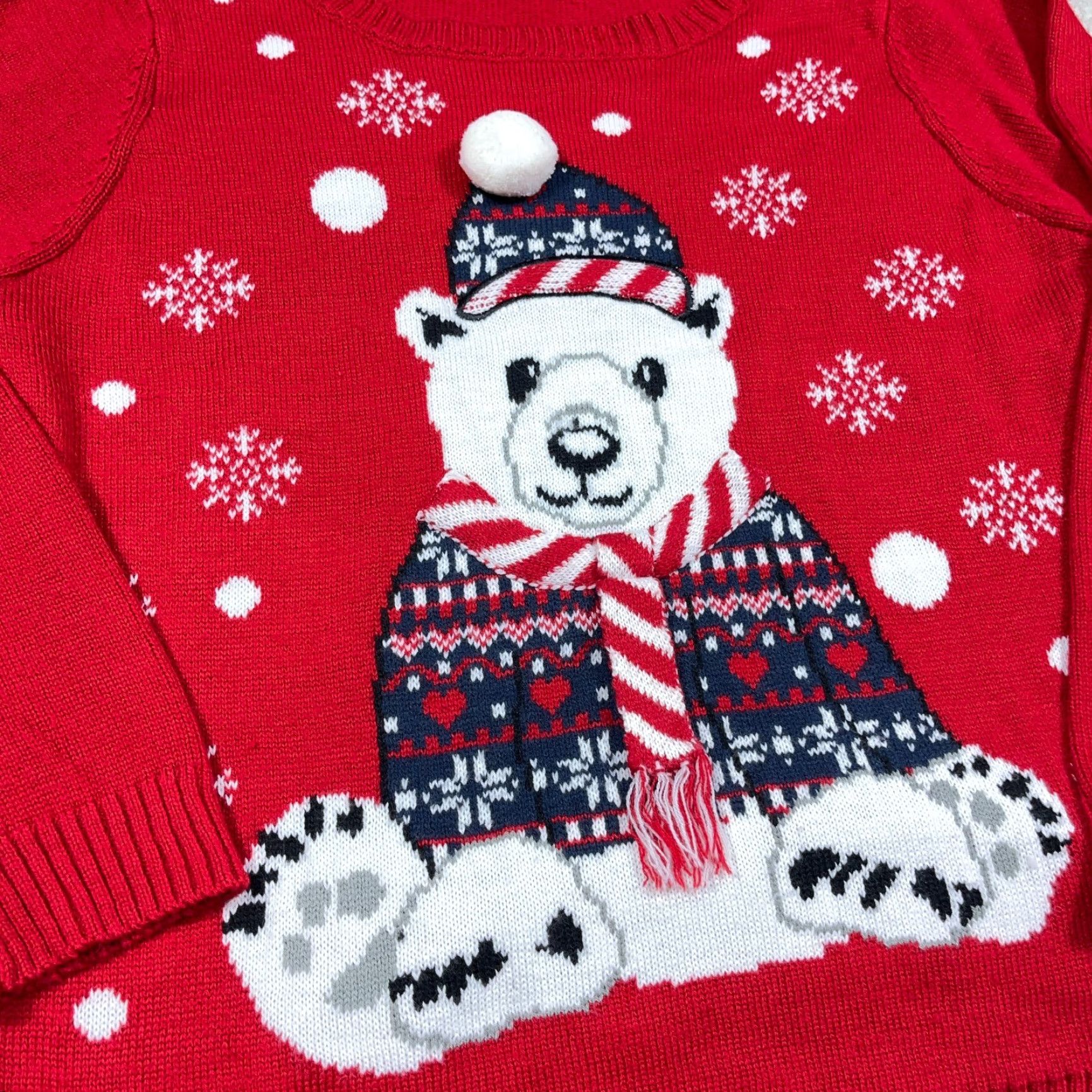 Vintage Karen Scott Sweater Women 2X Red Acrylic Knit Polar Bear Winter Christmas Size XXL / US 16-18 / IT 52-54 - 3 Thumbnail