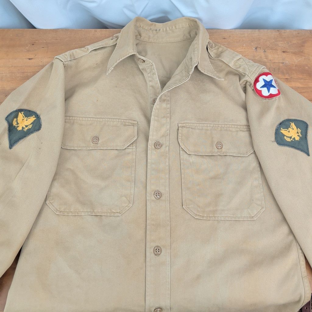 Vintage True Vintage Khaki US Army Shirt Size US S / EU 44-46 / 1 - 1 Thumbnail