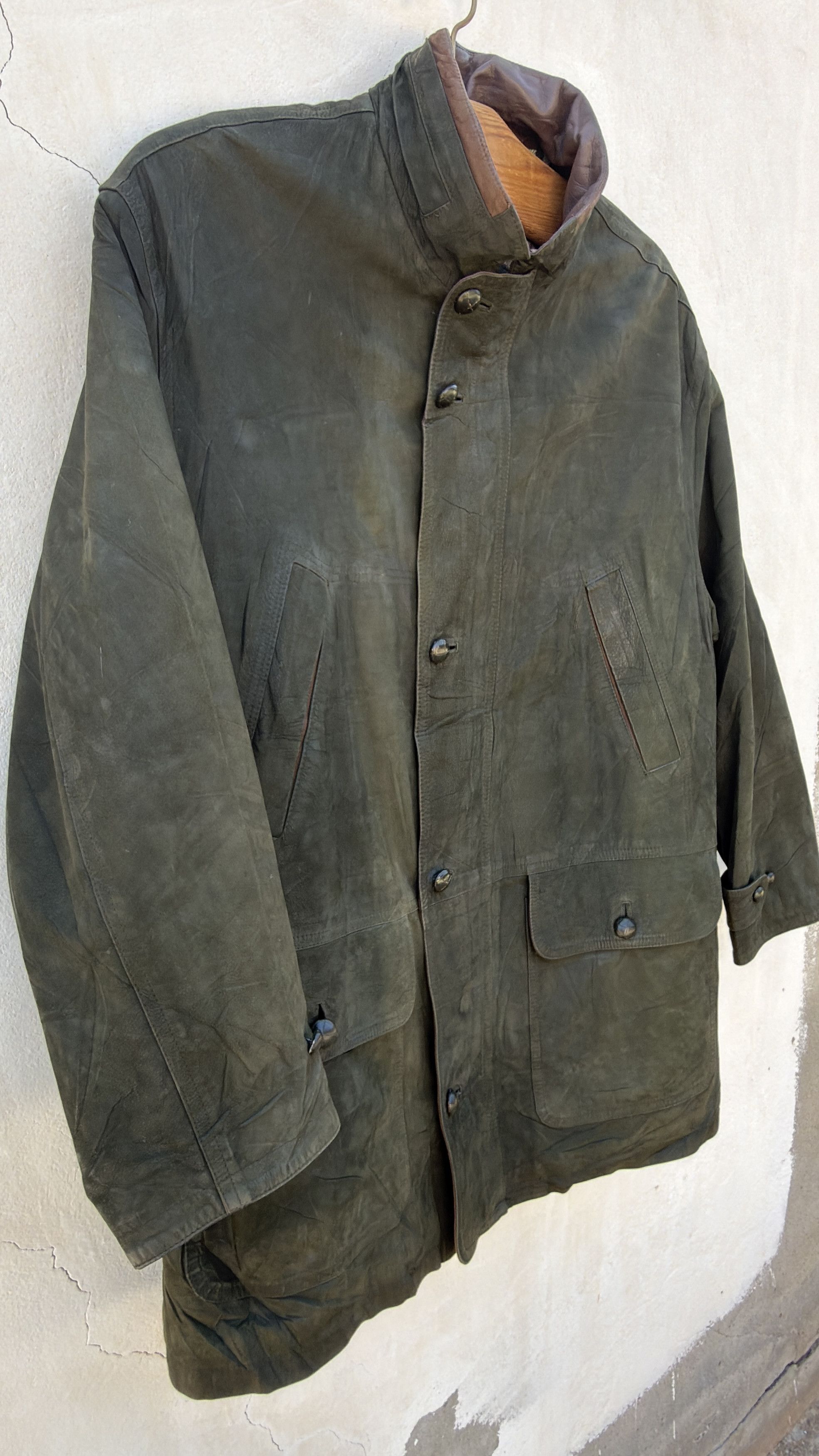 Burberry 🔥 Burberrys down jacket leather parka western Size US L / EU 52-54 / 3 - 4 Thumbnail
