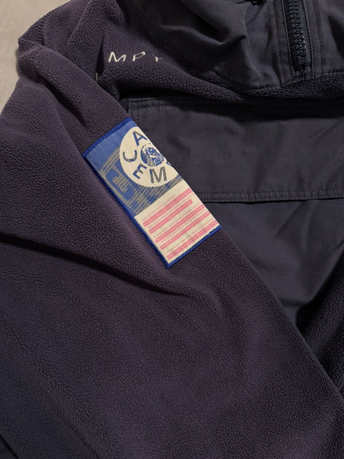 Cav Empt CAV EMPT Navy Blue Light CE Fleece Pullover Hoodie Size US M / EU 48-50 / 2 - 7 Thumbnail
