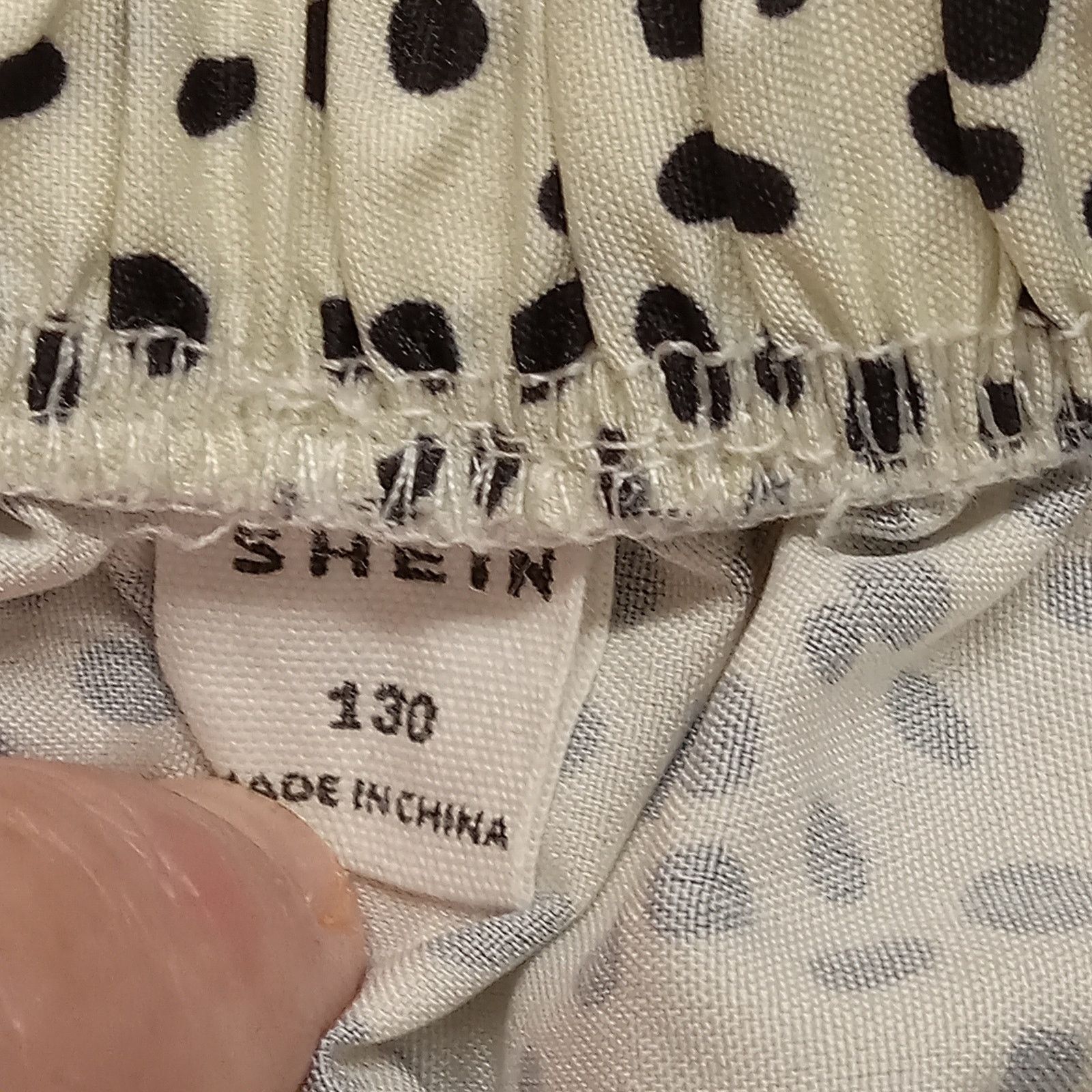 Shein Shein Girls Skirt 18 X 14 Black Beige Polka Dot Polyester Size M / US 6-8 / IT 42-44 - 3 Thumbnail