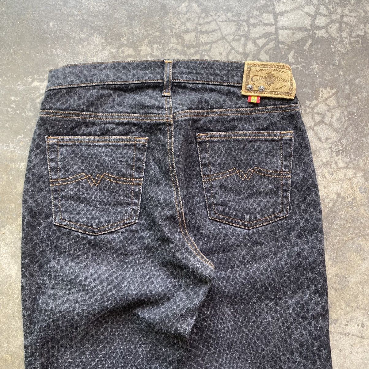 Hysteric Glamour × Japanese Brand Vintage CIMARRON SPAIN Snake Scale Stretchable Flared Jeans Size 27" / US 4 / IT 40 - 4 Thumbnail