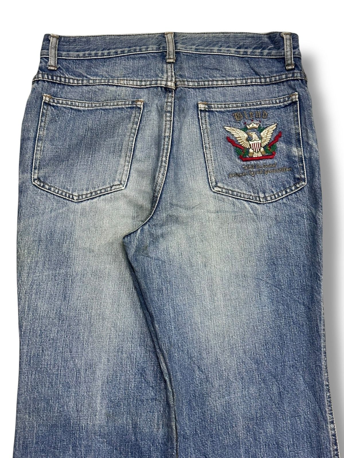Blends Vintage Fiesta Blend Y2K Embroidered Jean American Eagle 🦅 Size US 31 - 7 Thumbnail