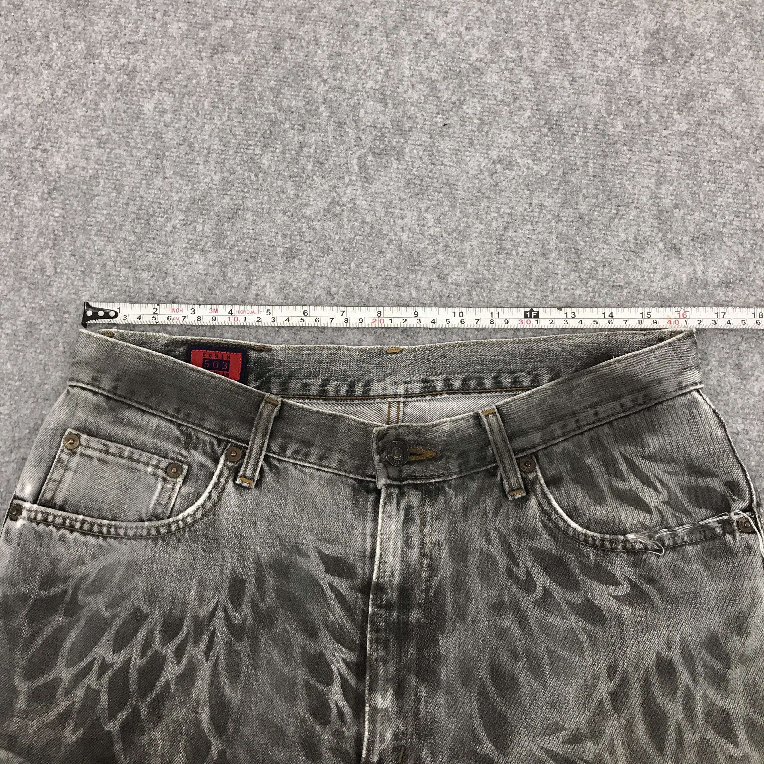 Edwin black faded denim edwin distressed jean pants Size US 32 / EU 48 - 3 Thumbnail